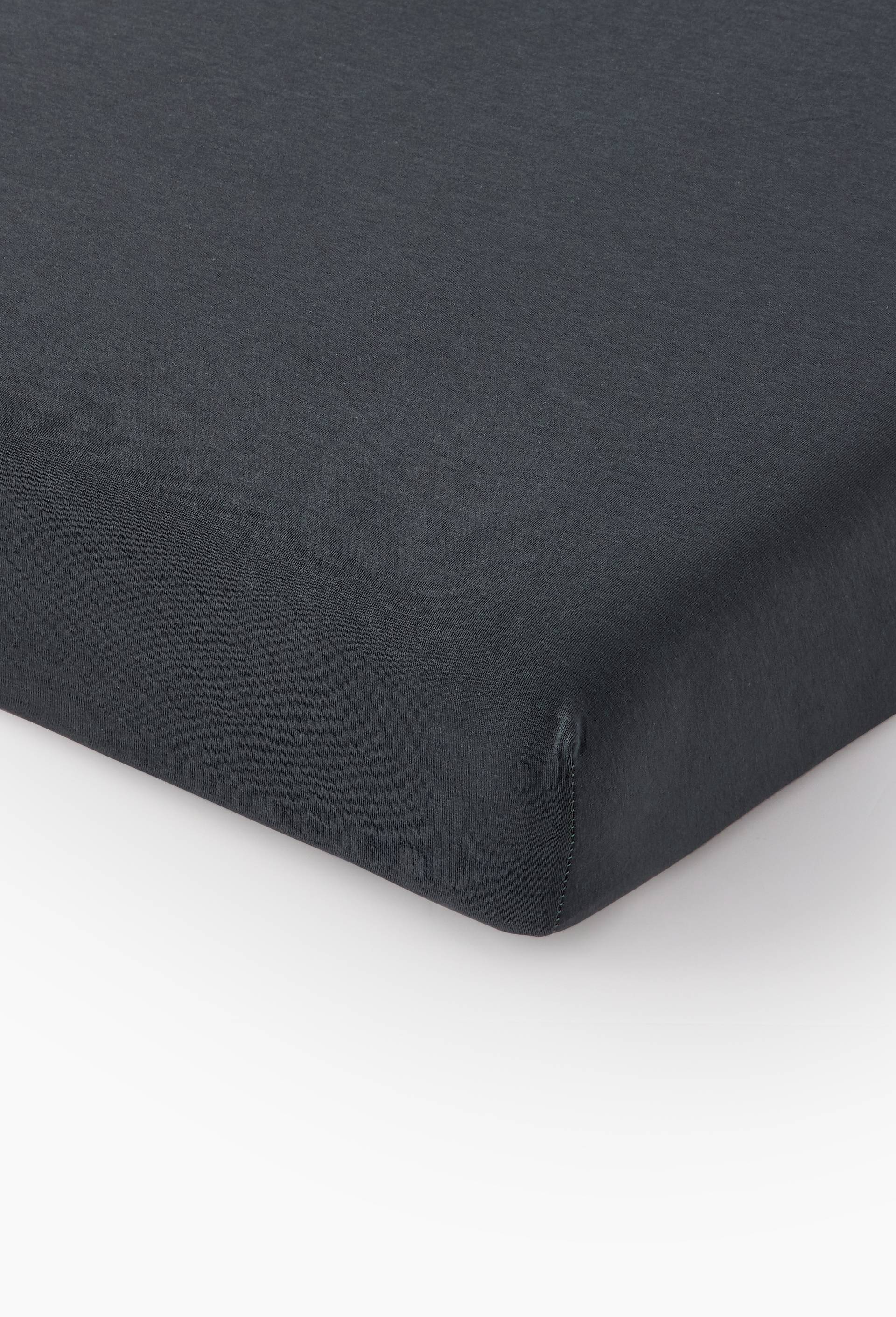 Drap housse, jersey en coton BIO, certifi&eacute; OEKO-TEX GOTS, Gris fonc&eacute;, large image number 0