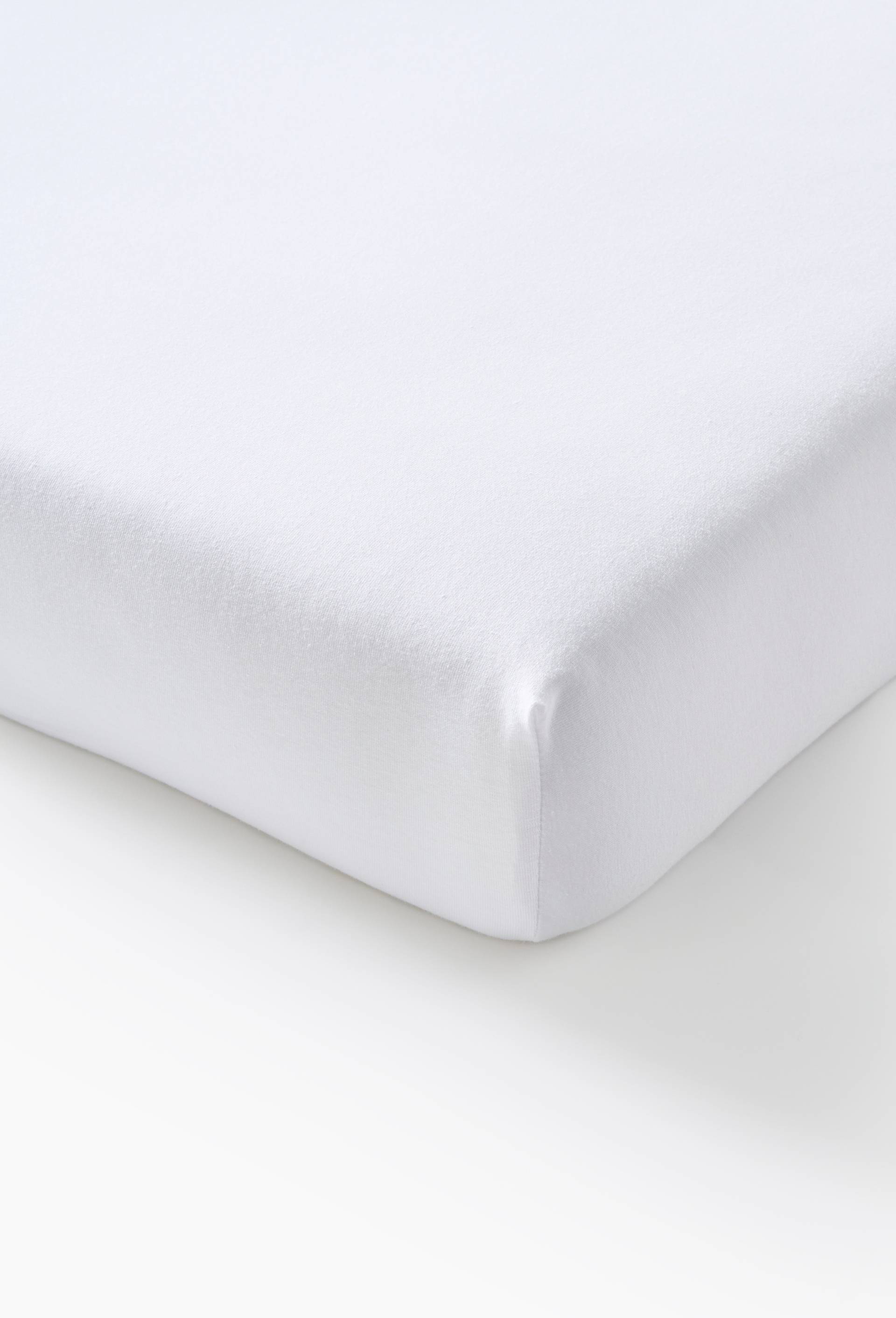 Drap housse, jersey en coton BIO, certifi&eacute; OEKO-TEX GOTS, Blanc, swatch image