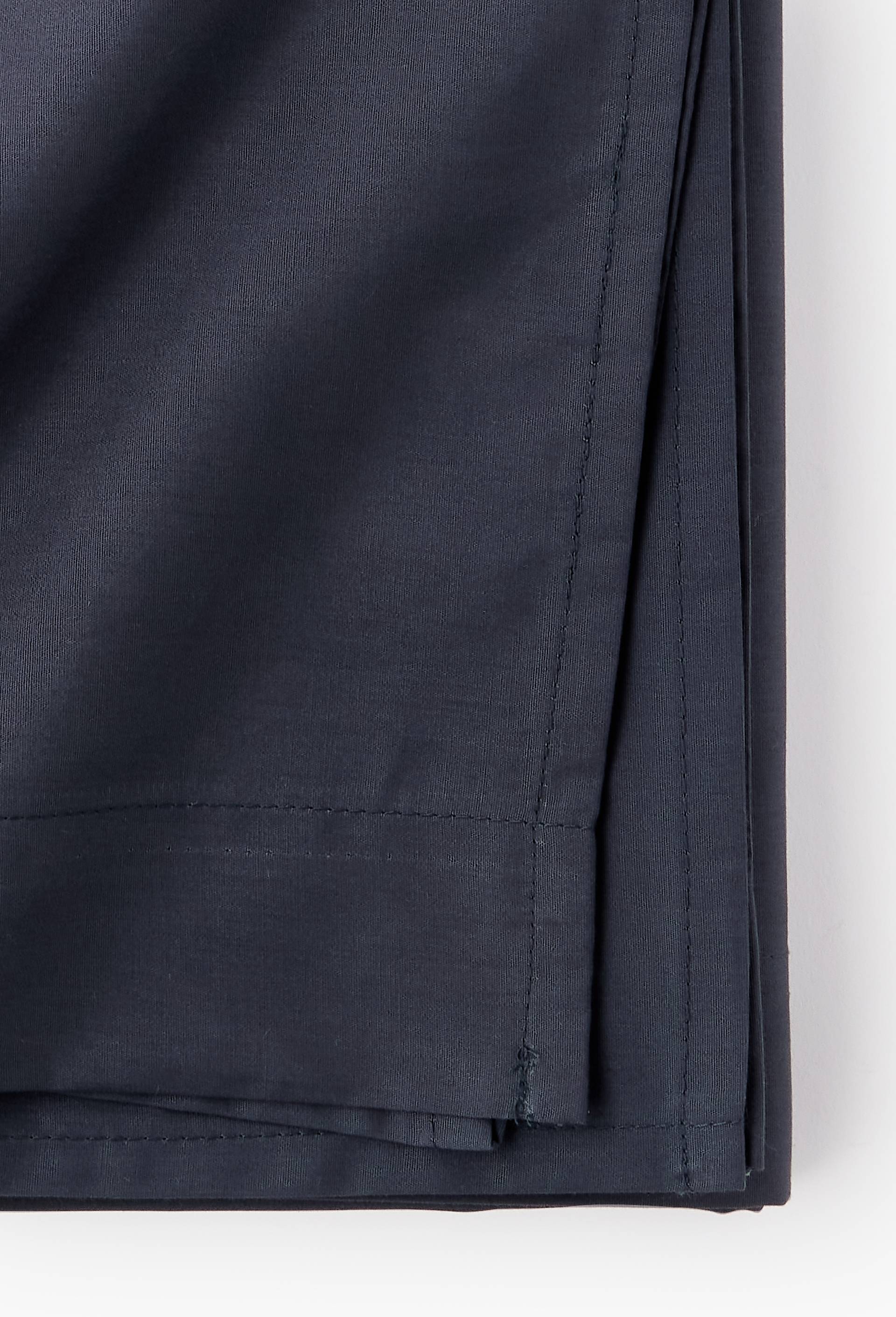 Drap plat uni, percale de coton, 100% coton bio GOTS, Bleu fonc&eacute;, large image number 1
