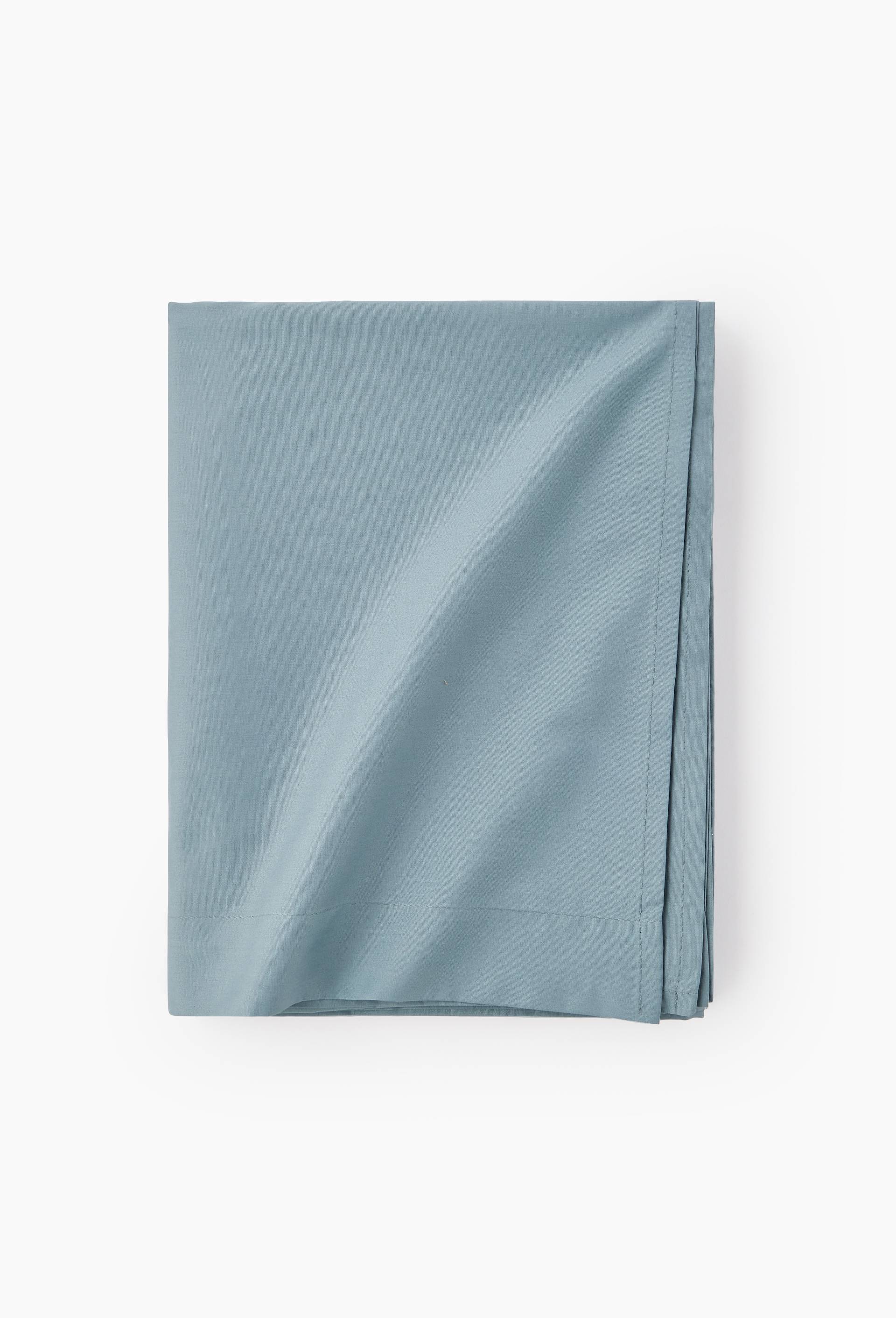 Drap plat uni, percale de coton, 100% coton bio GOTS, Vert clair, large image number 0.0