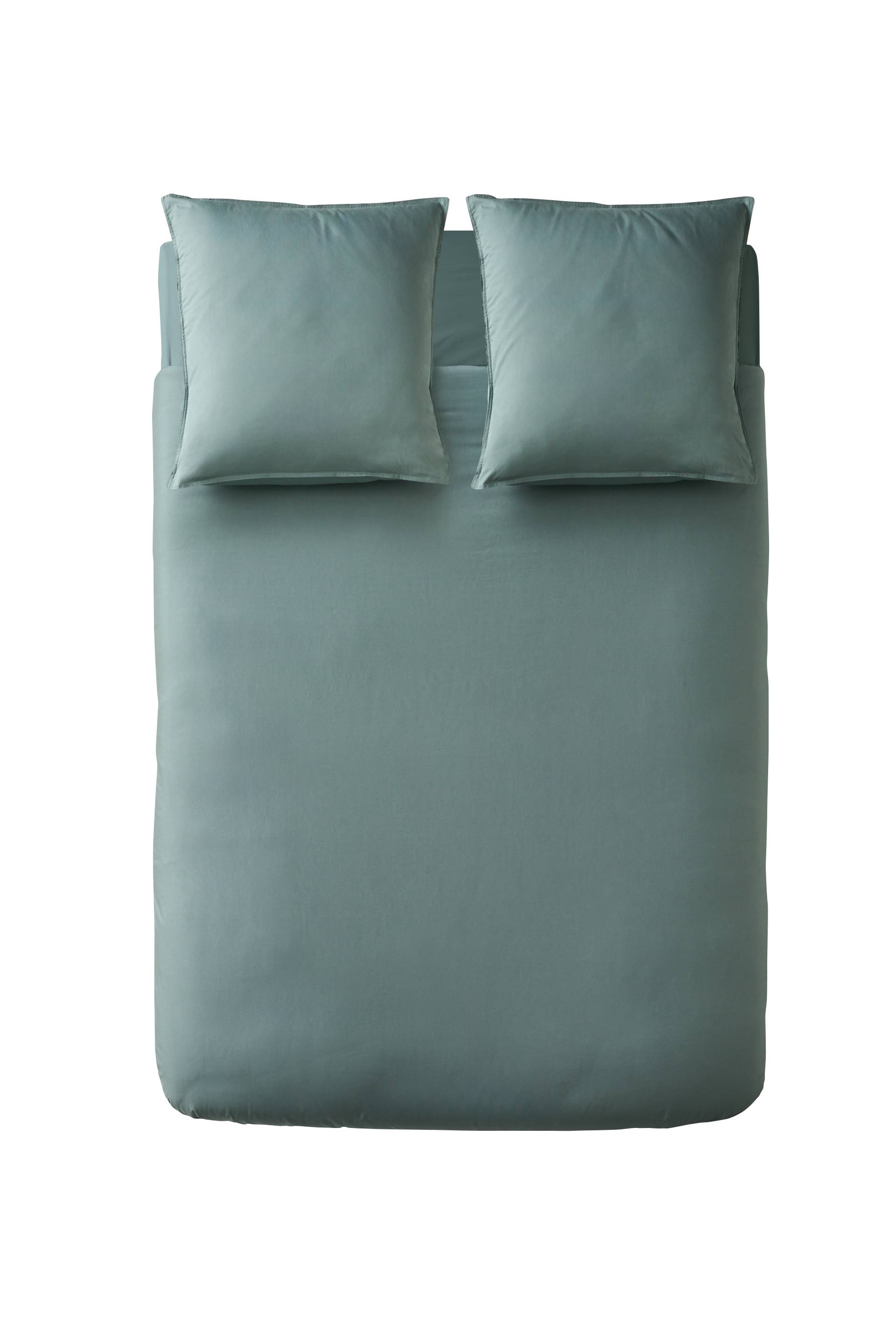 Housse de couette unie, percale de coton, 100% coton bio GOTS, Vert clair, large image number 1