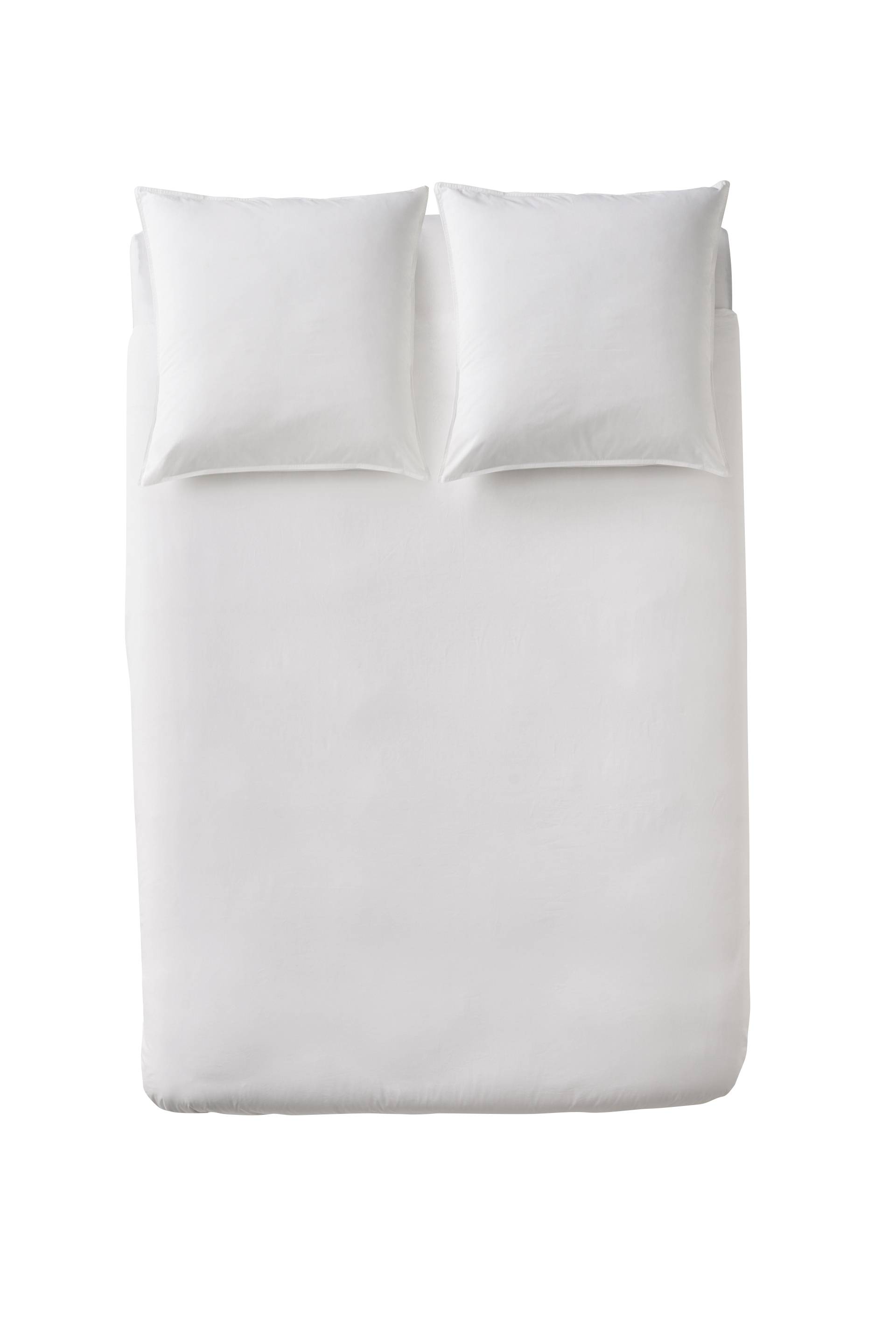 Housse de couette unie, percale de coton, 100% coton bio GOTS, Blanc, large