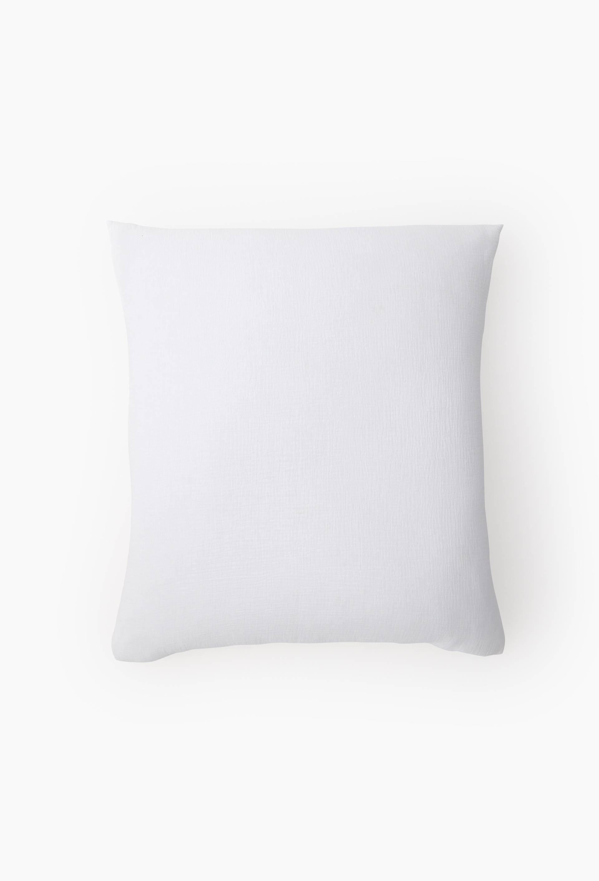Taie oreiller unie, gaze de coton, 100% coton bio GOTS, Blanc, large image number 0