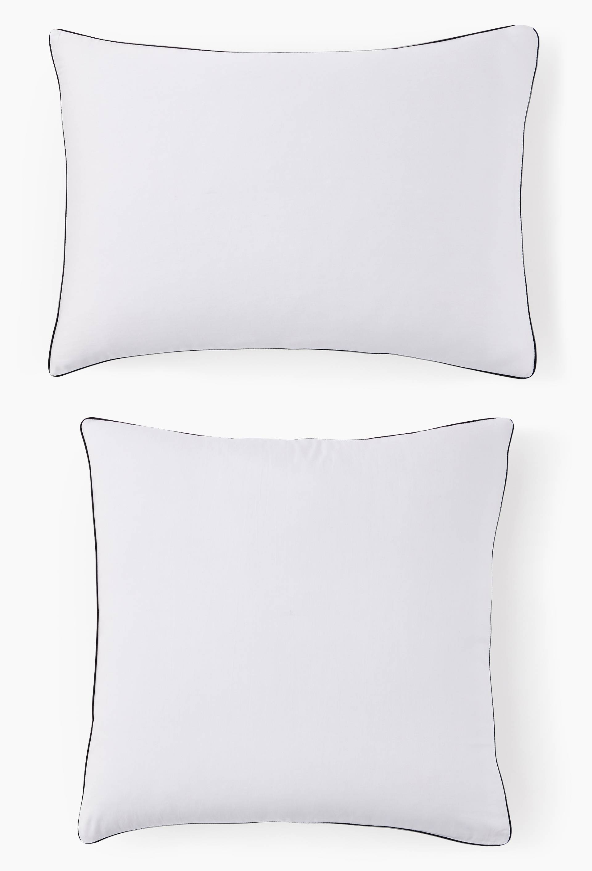 Taie carr&eacute;e, 63x63cm, satin de coton BIO,, Blanc, large image number 0