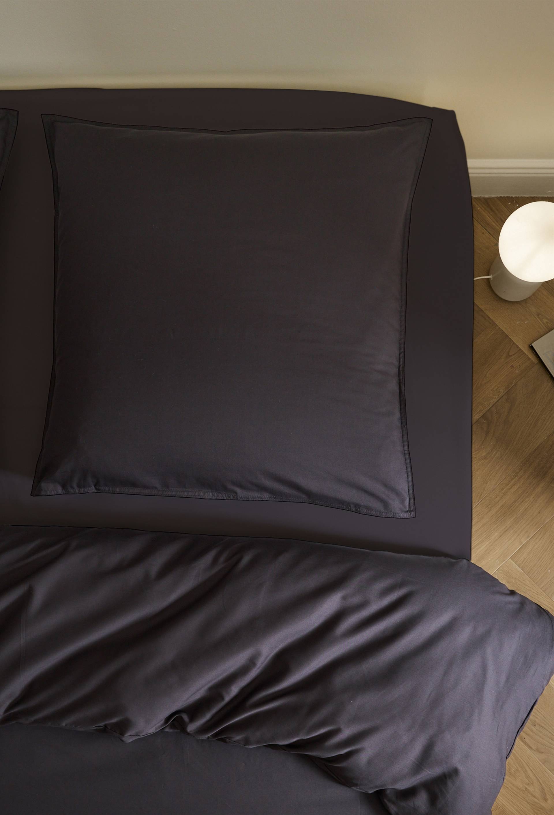 Taie oreiller unie, percale de coton, 100% coton bio GOTS, Bleu fonc&eacute;, large image number 0