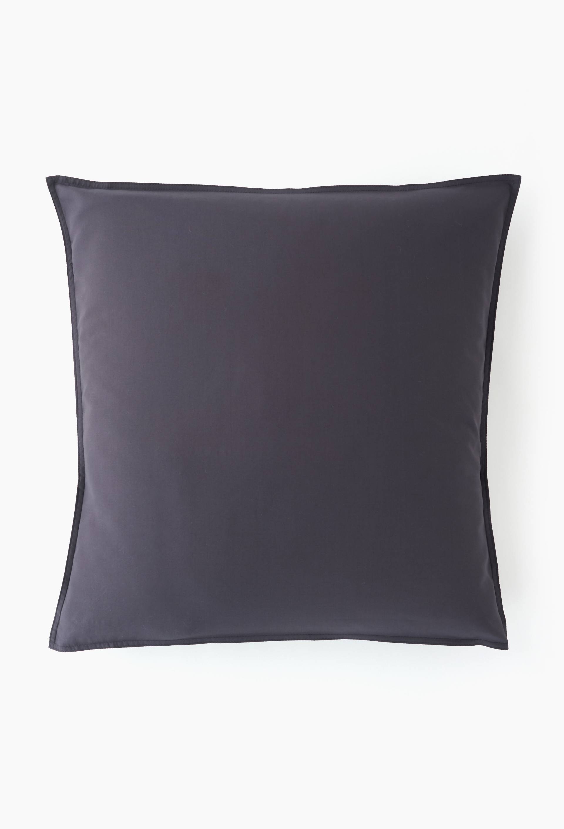 Taie oreiller unie, percale de coton, 100% coton bio GOTS, Bleu fonc&eacute;, large