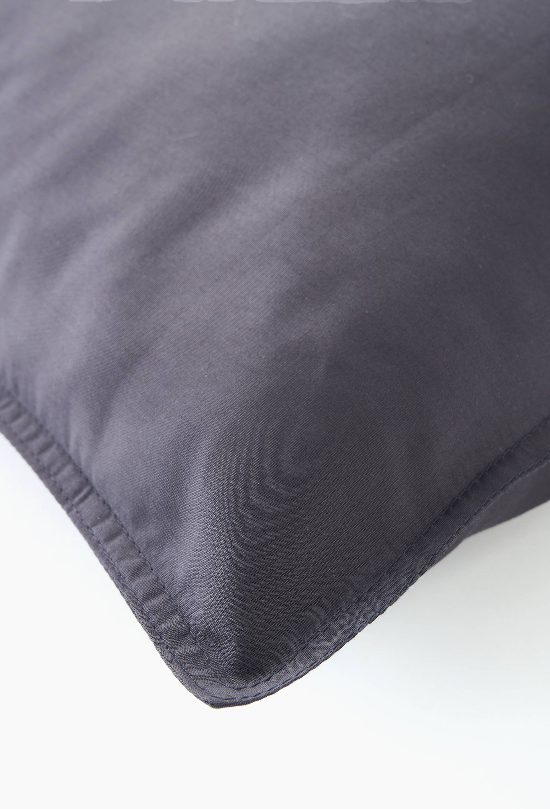 Taie oreiller unie, percale de coton, 100% coton bio GOTS, Bleu foncé, large image number 3.0