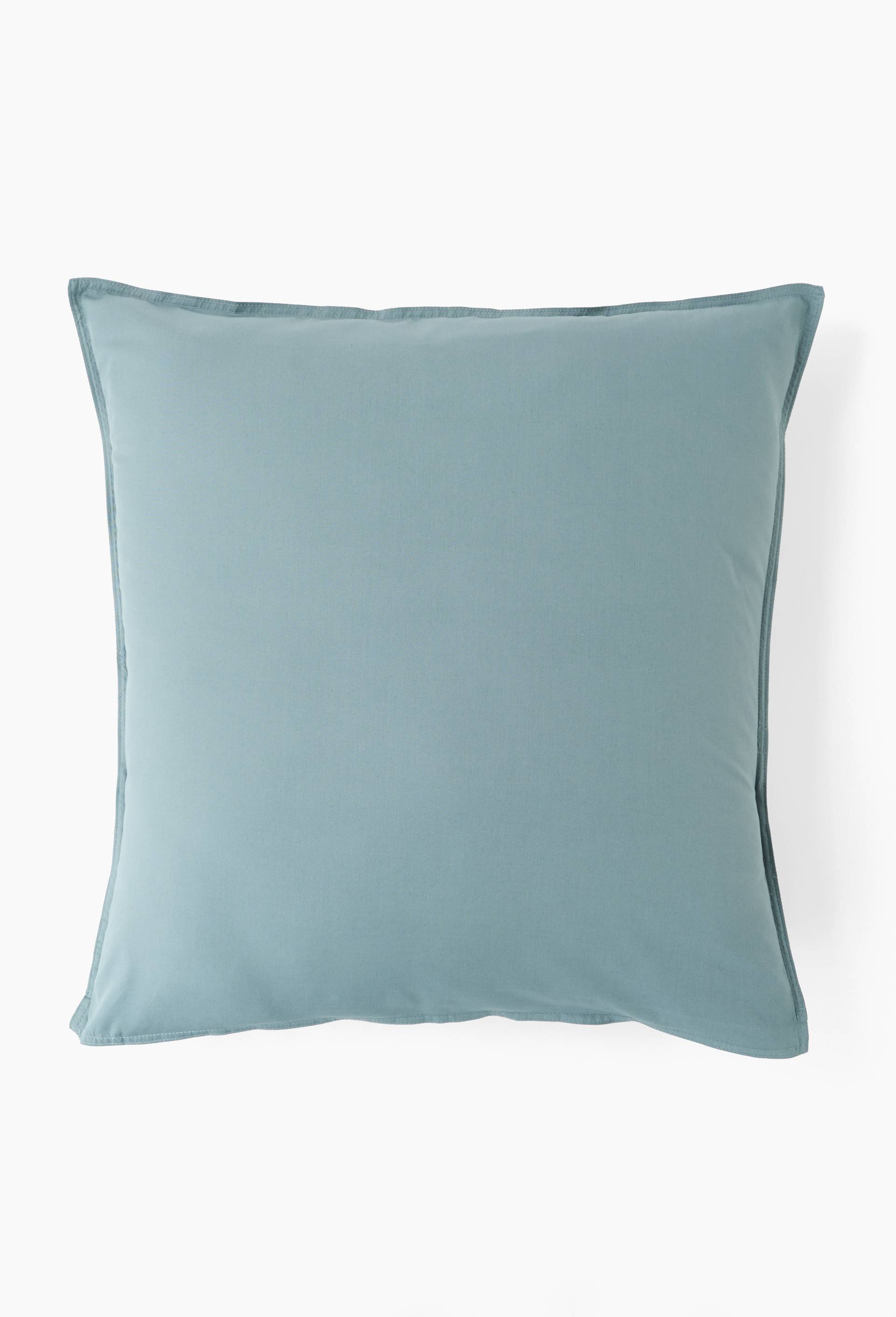 Taie oreiller unie, percale de coton, 100% coton bio GOTS, Vert clair, large image number 2