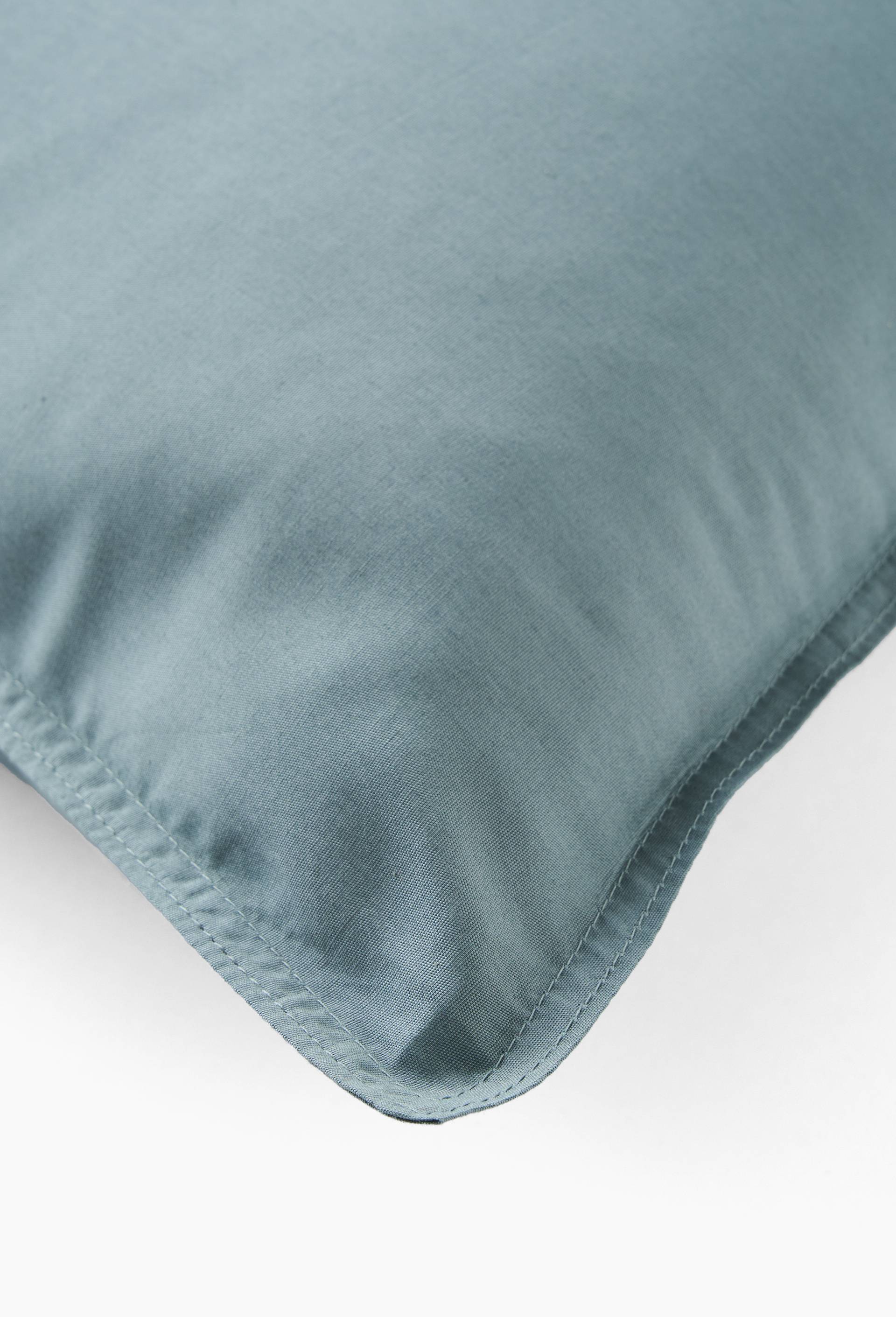 Taie oreiller unie, percale de coton, 100% coton bio GOTS, Vert clair, large image number 3