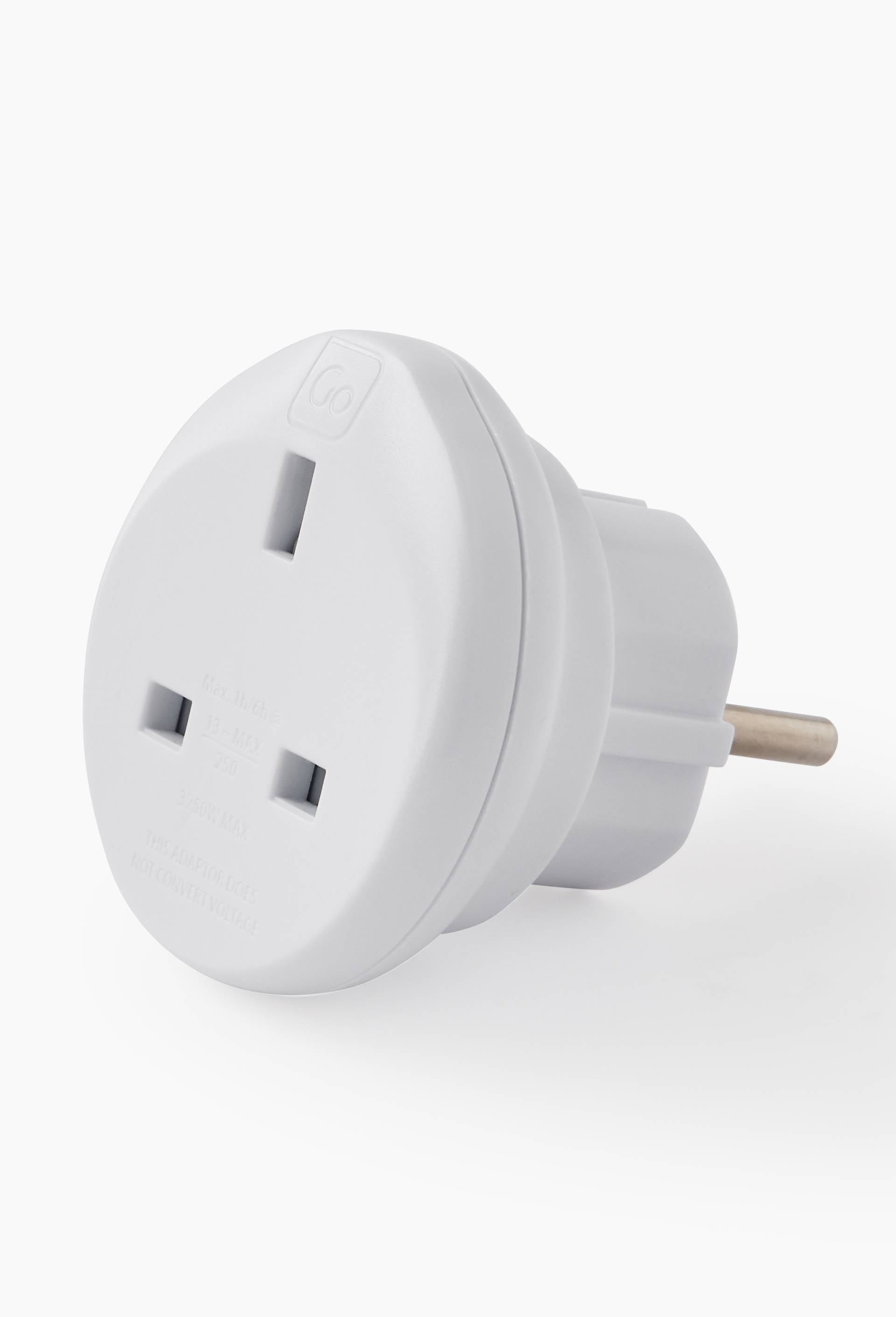 Adaptateur UK > EU, Blanc, large image number 1