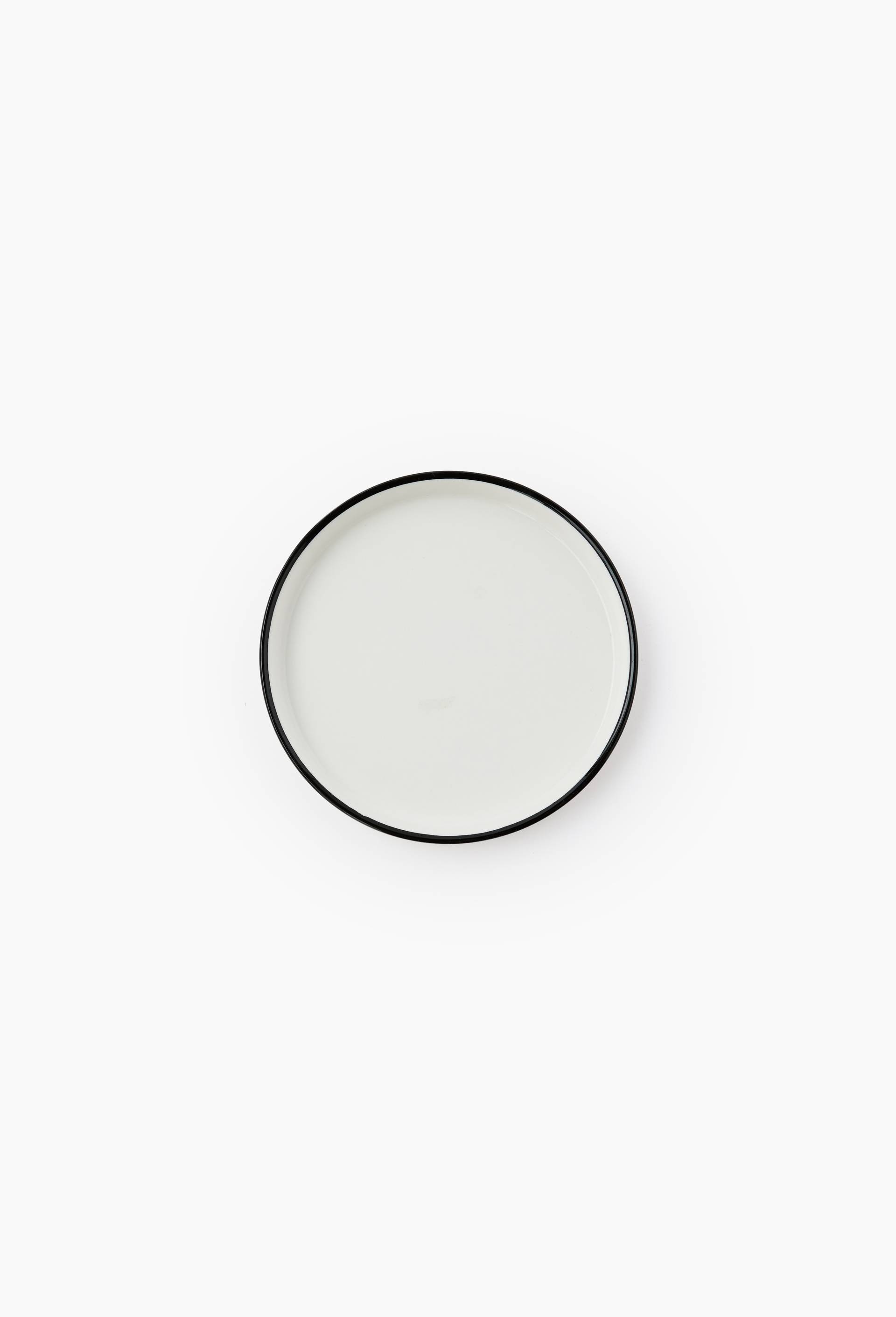 Assiette &agrave; pain rebord finition liser&eacute;, 14cm, Blanc, large image number 0
