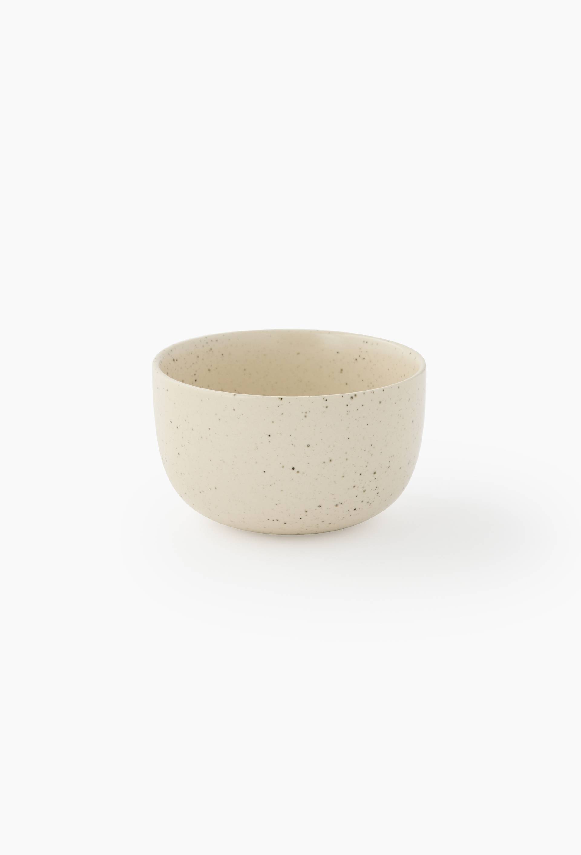 Bol finition mouchet&eacute;e, 12cm, Ecru, large image number 0