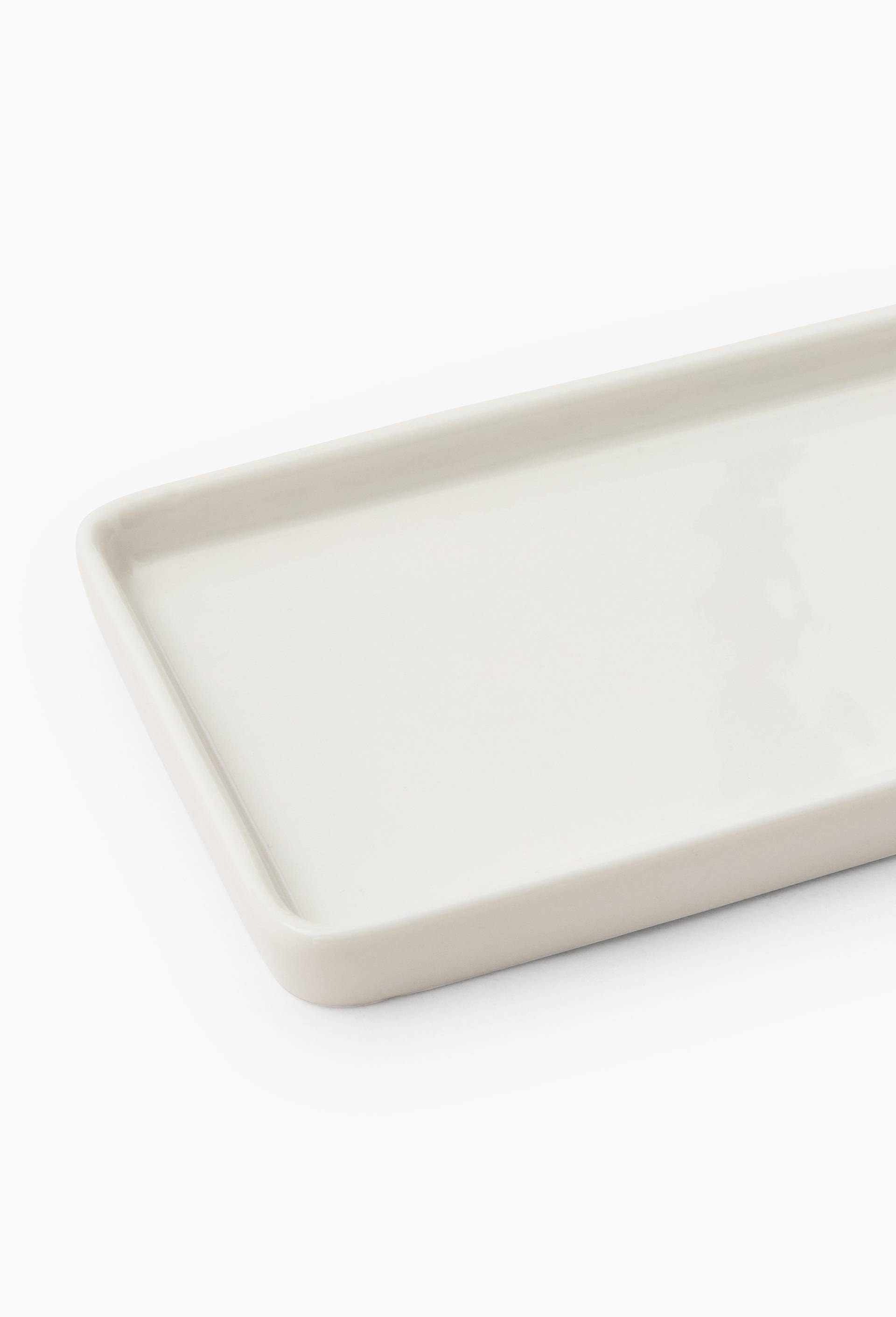 Plat rectangulaire, 25cm, blanc, Blanc, large image number 1.0