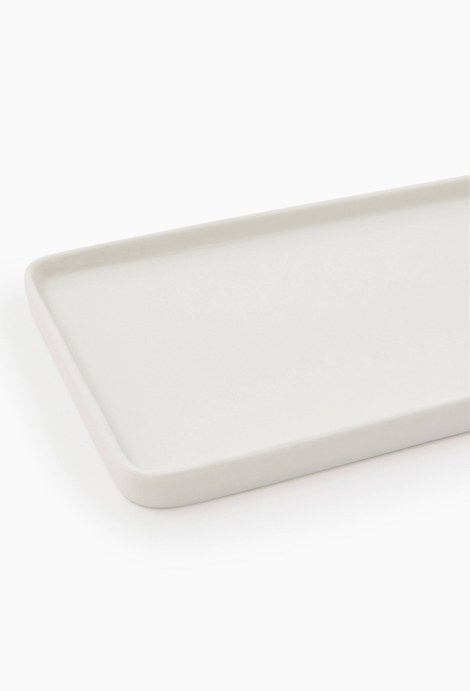 Plat rectangulaire, 38cm, Blanc, large image number 1