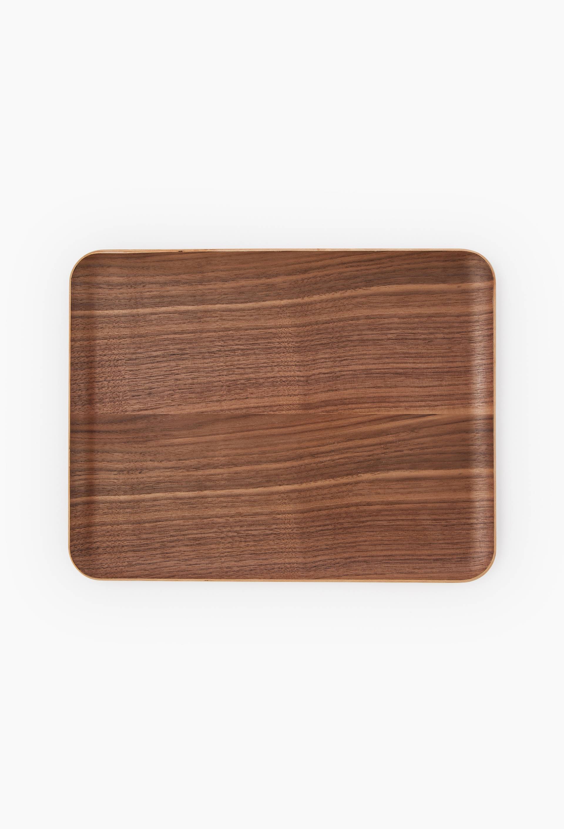 Plateau, 36cm, bois de noyer, Beige, large image number 0