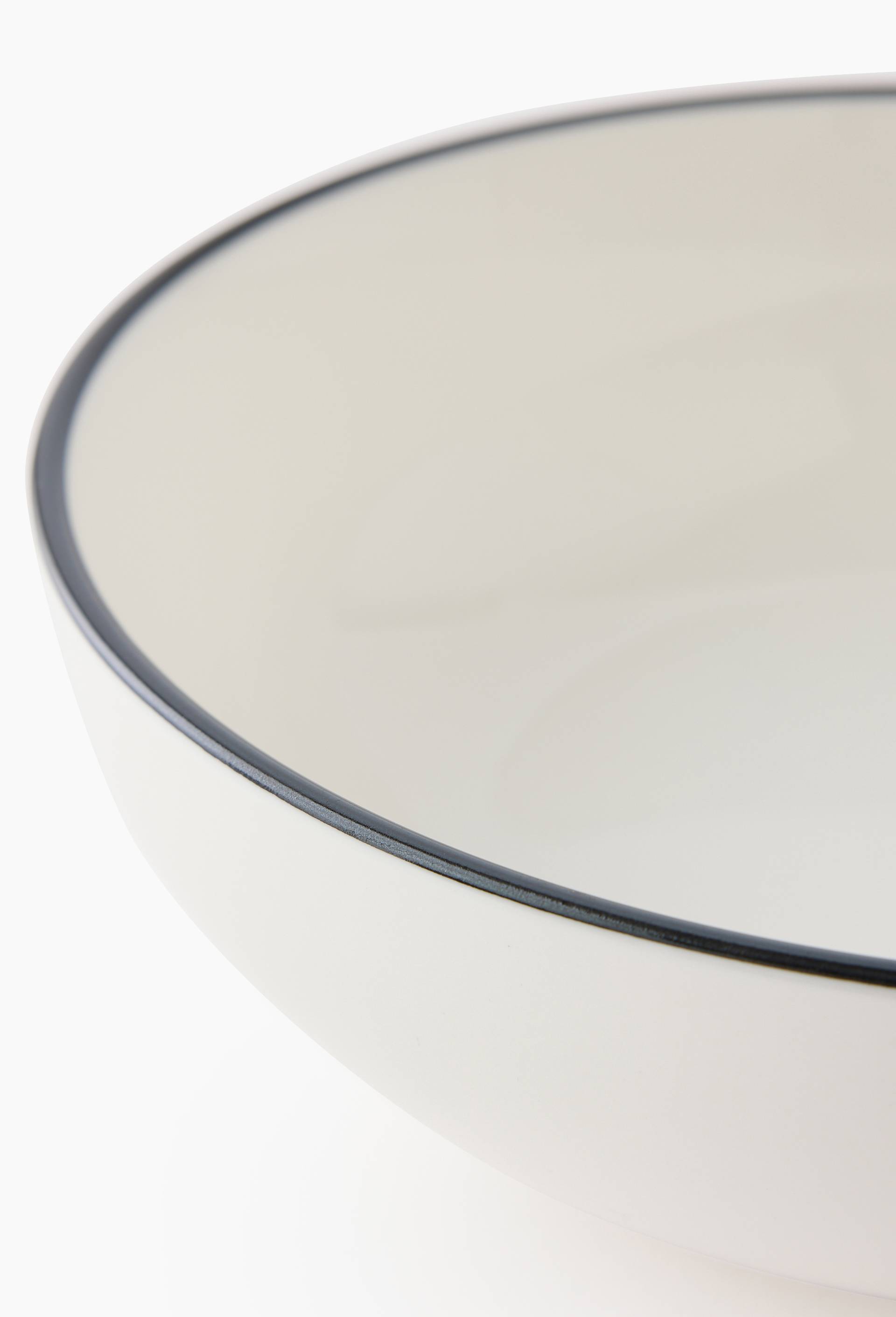 Saladier finition liseré, 21cm, Blanc, large image number 1