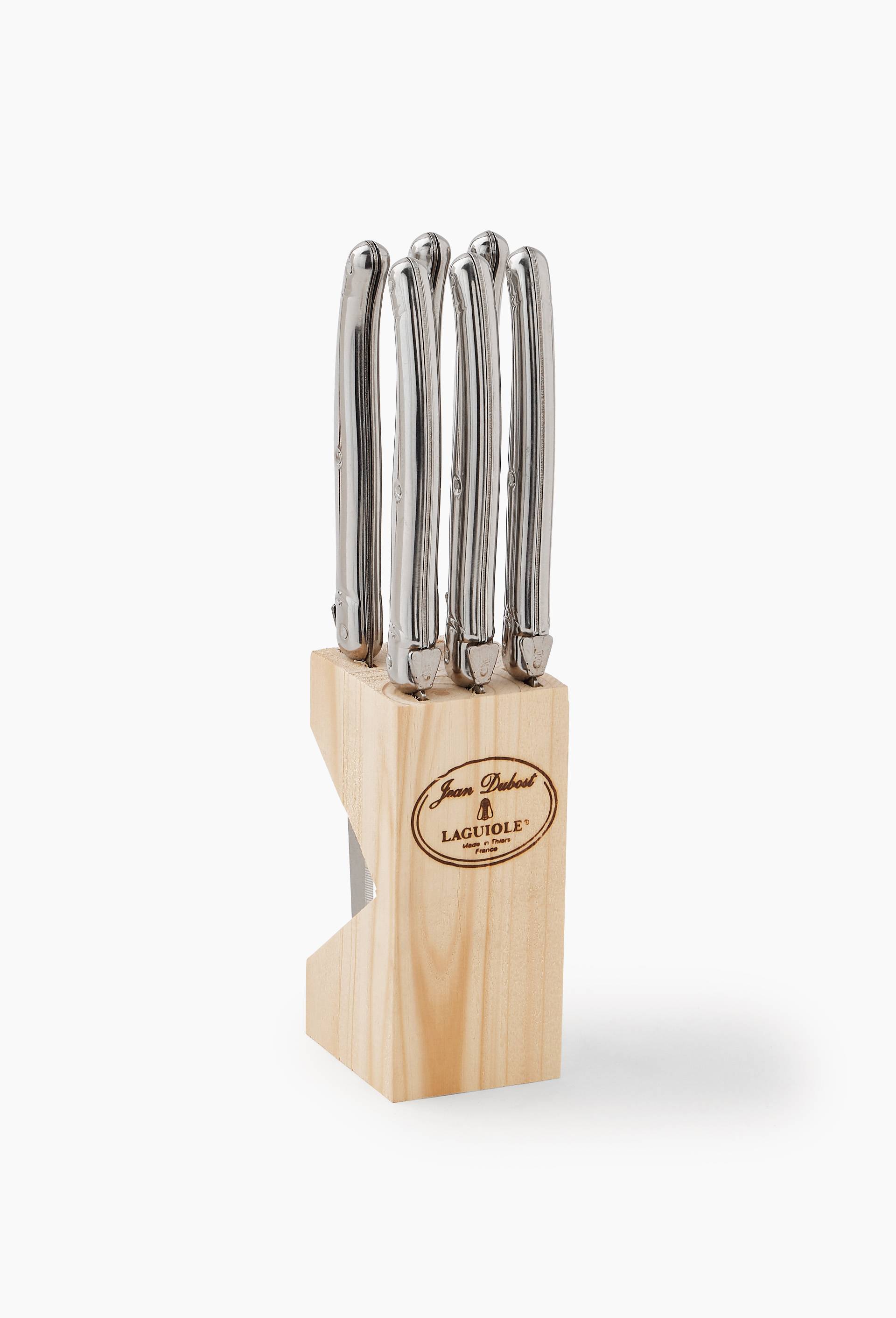 6 couteaux steak, Argent, large image number 0