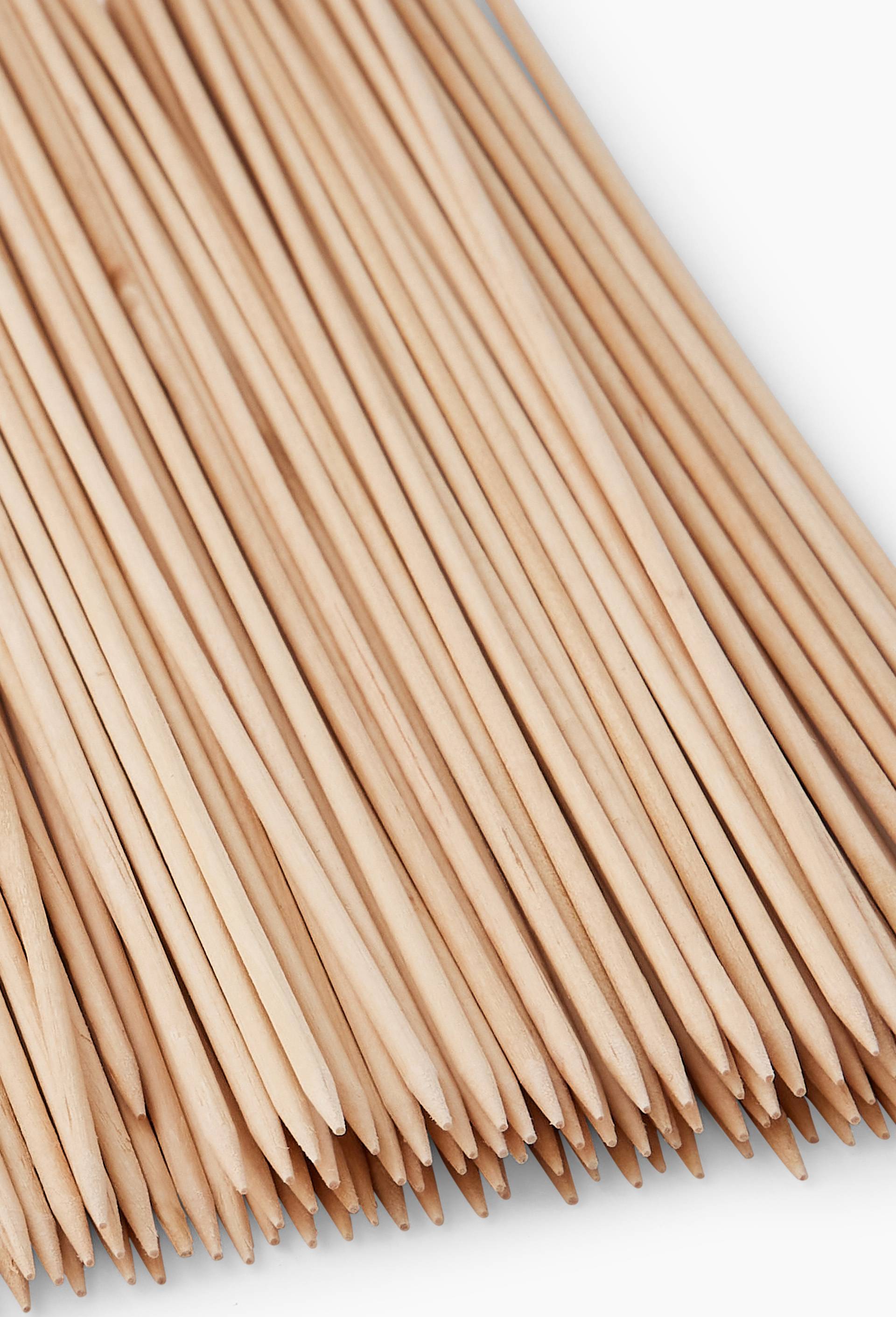 100 brochettes, 25cm, bois de h&ecirc;tre, Beige clair, large image number 1