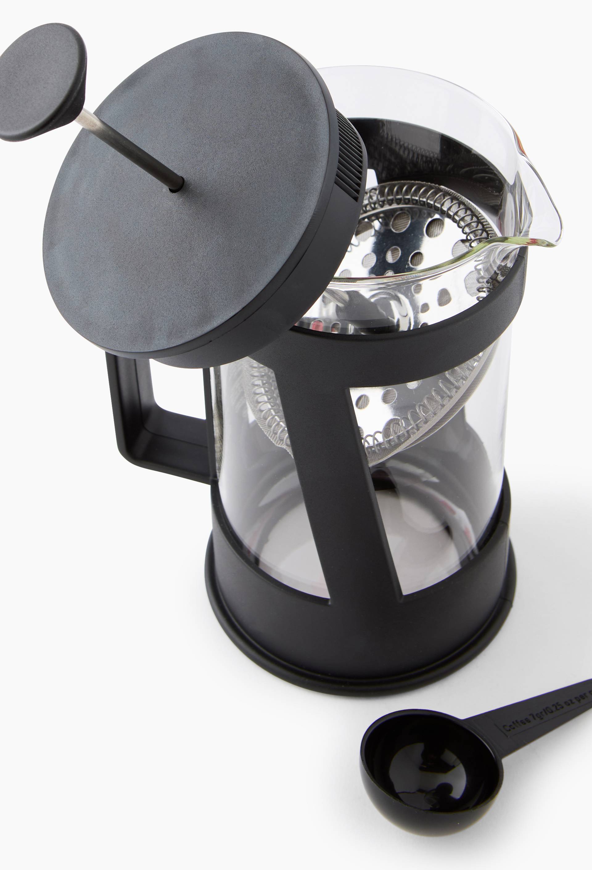 Cafeti&egrave;re manuelle &agrave; piston 8 tasses, gamme Crema, Noir, large image number 1