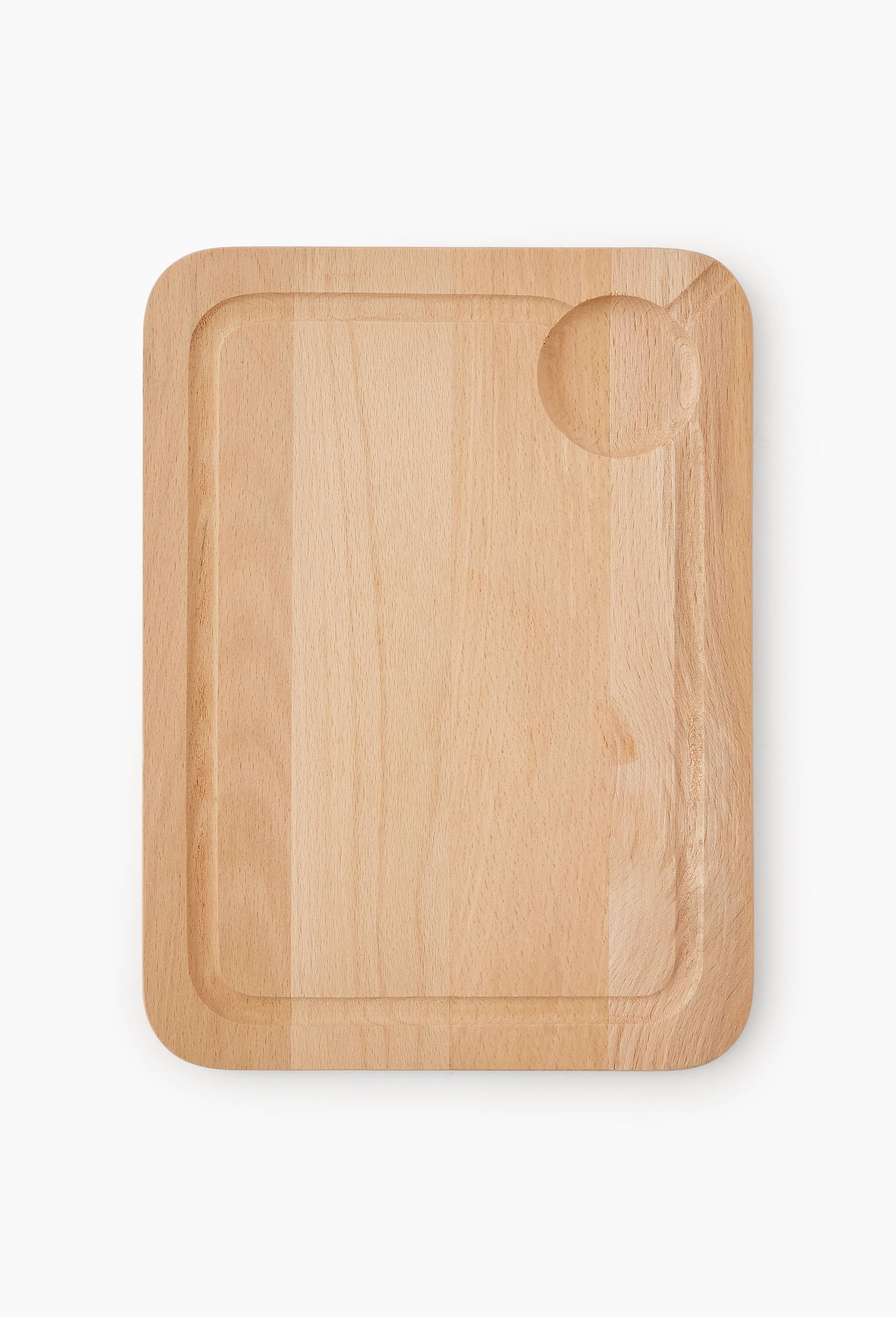 Planche &agrave; d&eacute;couper, 20x27cm, bois de h&ecirc;tre, Beige clair, large image number 0