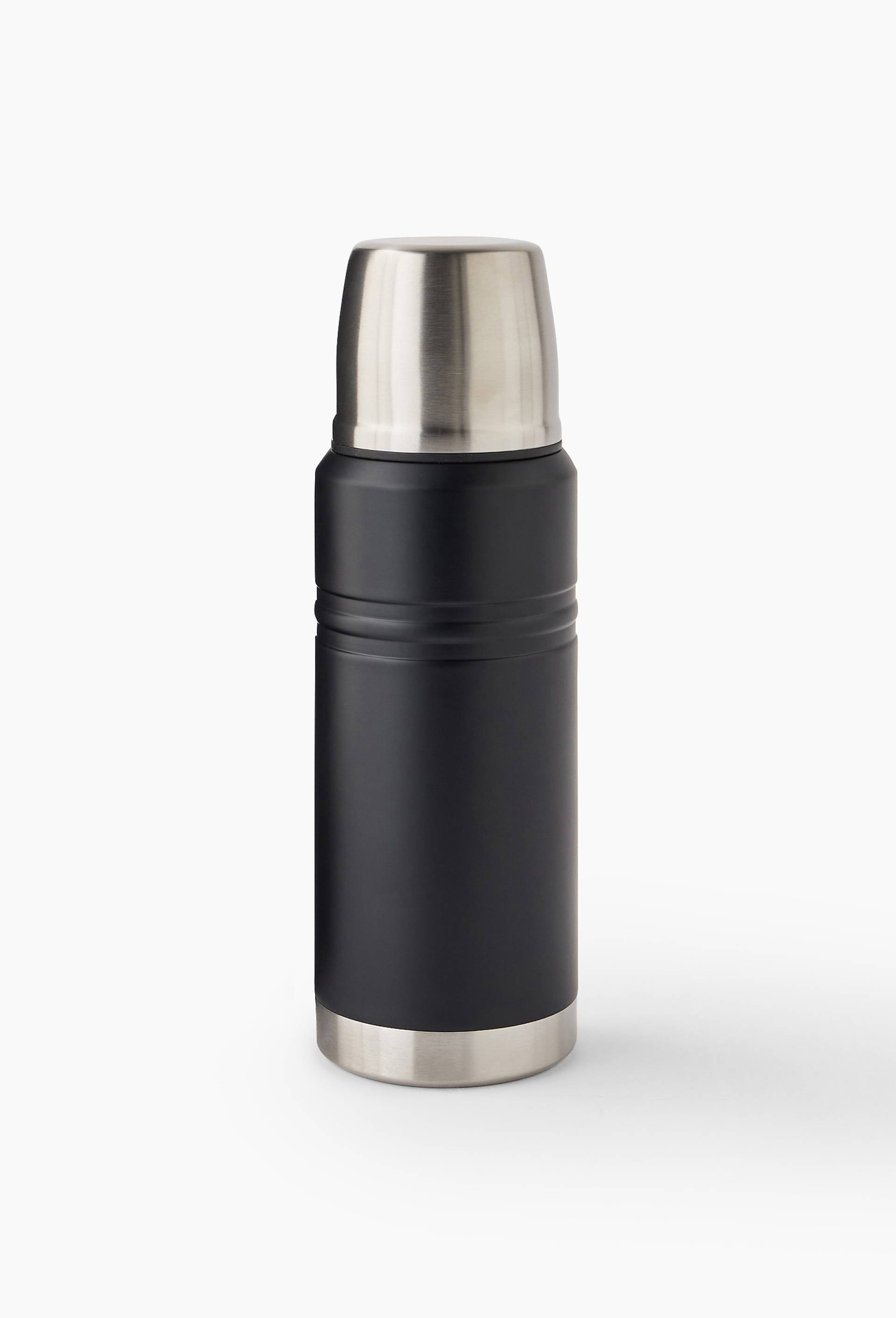 Bouteille isotherme 750ml, avec gobelet, Noir, large image number 0