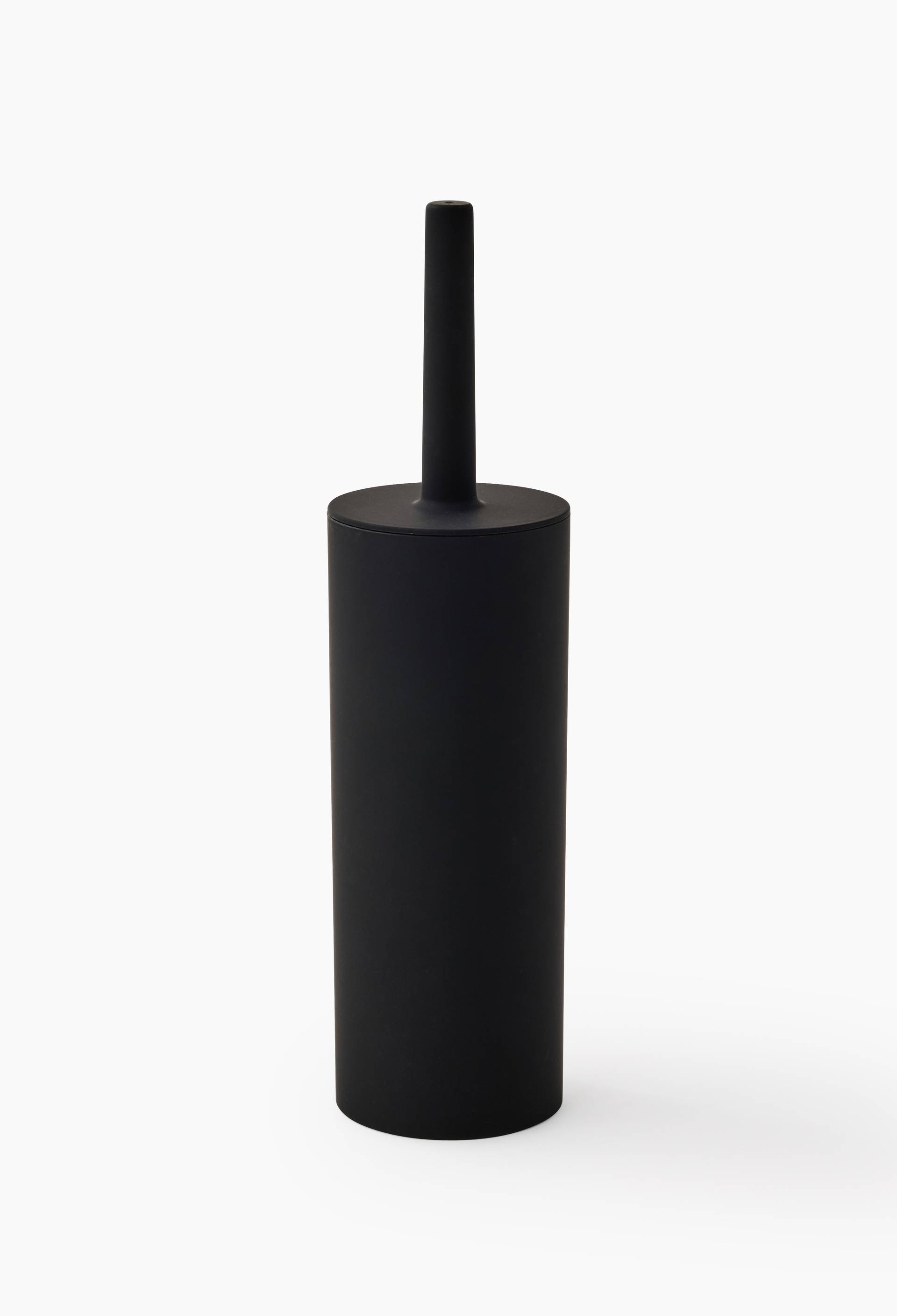 Porte-balai de toilette, 37x10cm, soft touch, Noir, large image number 0