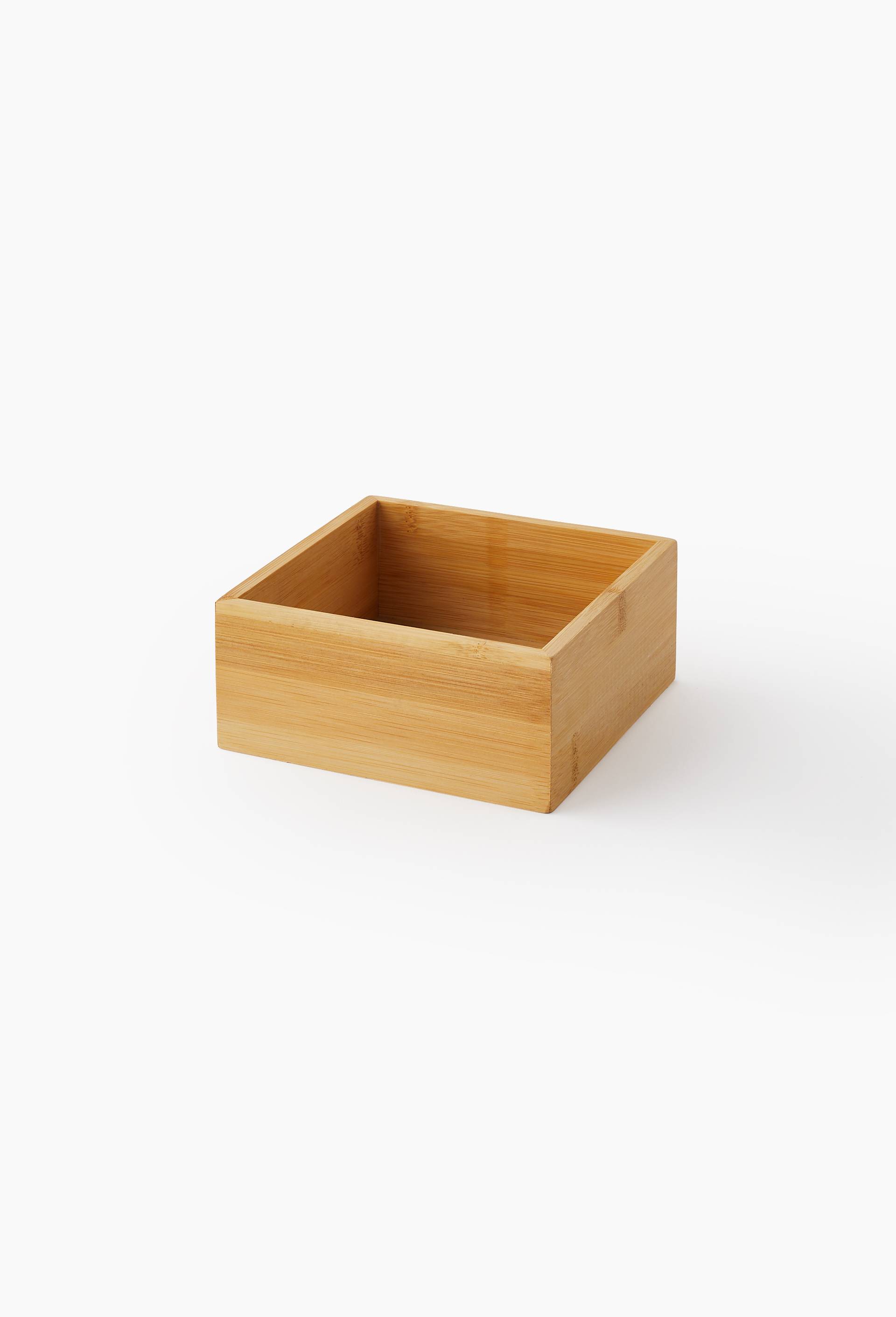 Organisateur carr&eacute; en bambou, 15xH6,5cm, Jaune, large image number 0