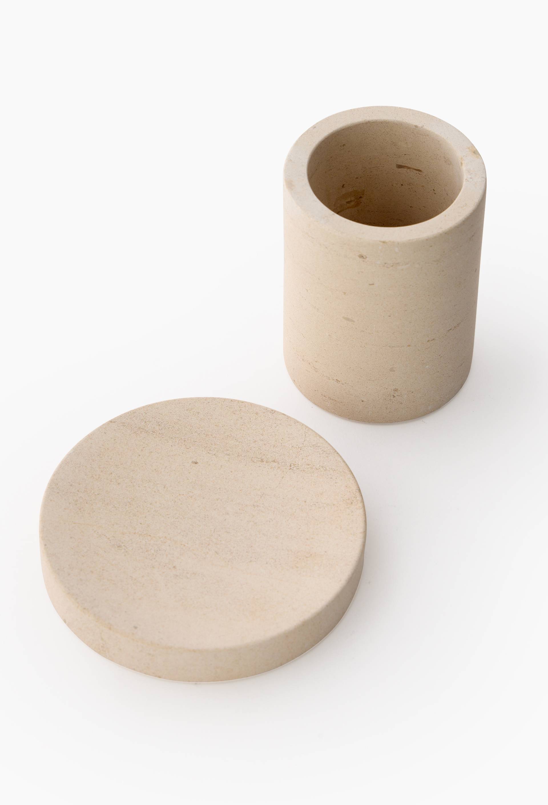 Porte savon,13.4x7.5&times;20cm, en marbre, Brun clair, large image number 1