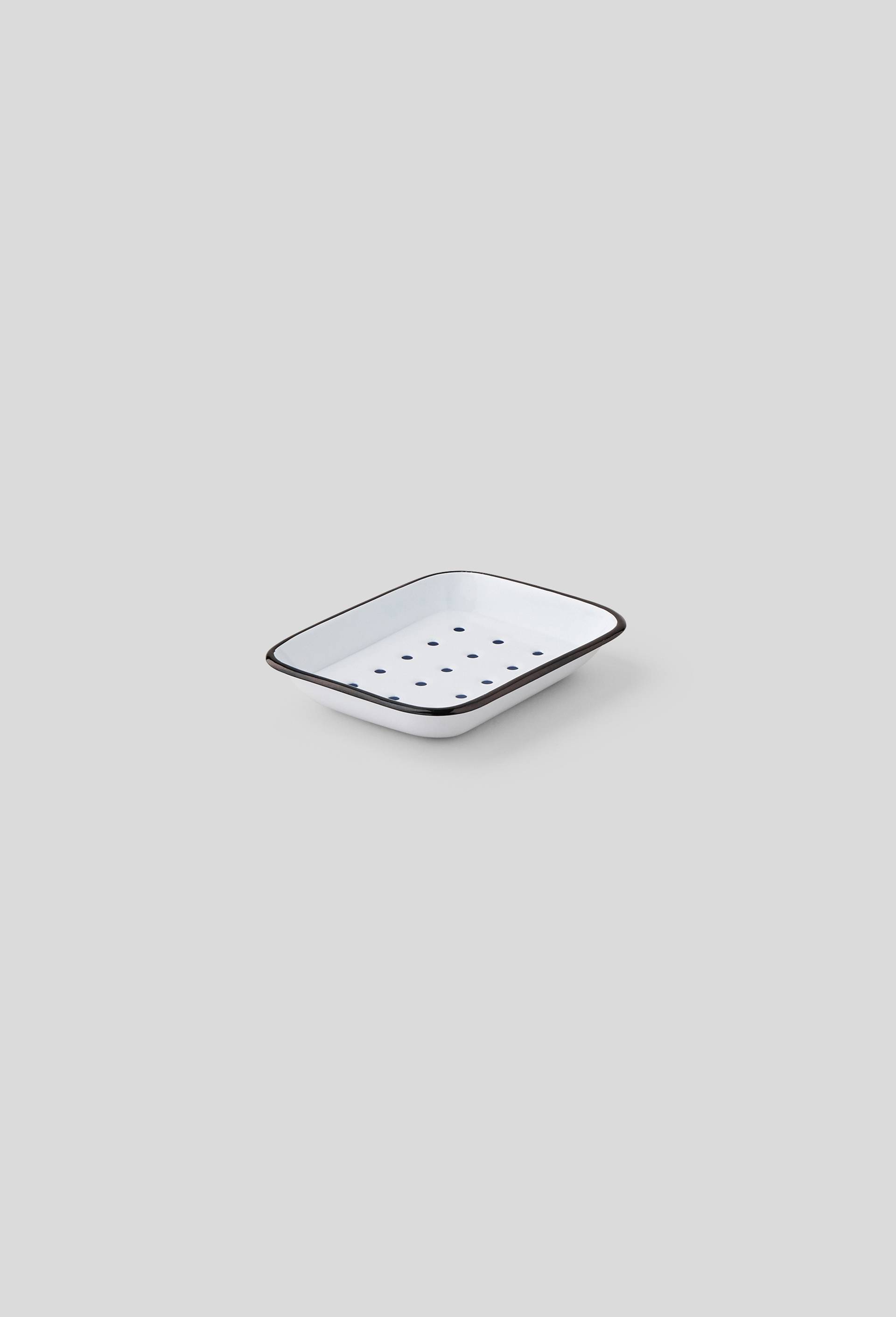 Porte savon en métal émaillé, Blanc, swatch image
