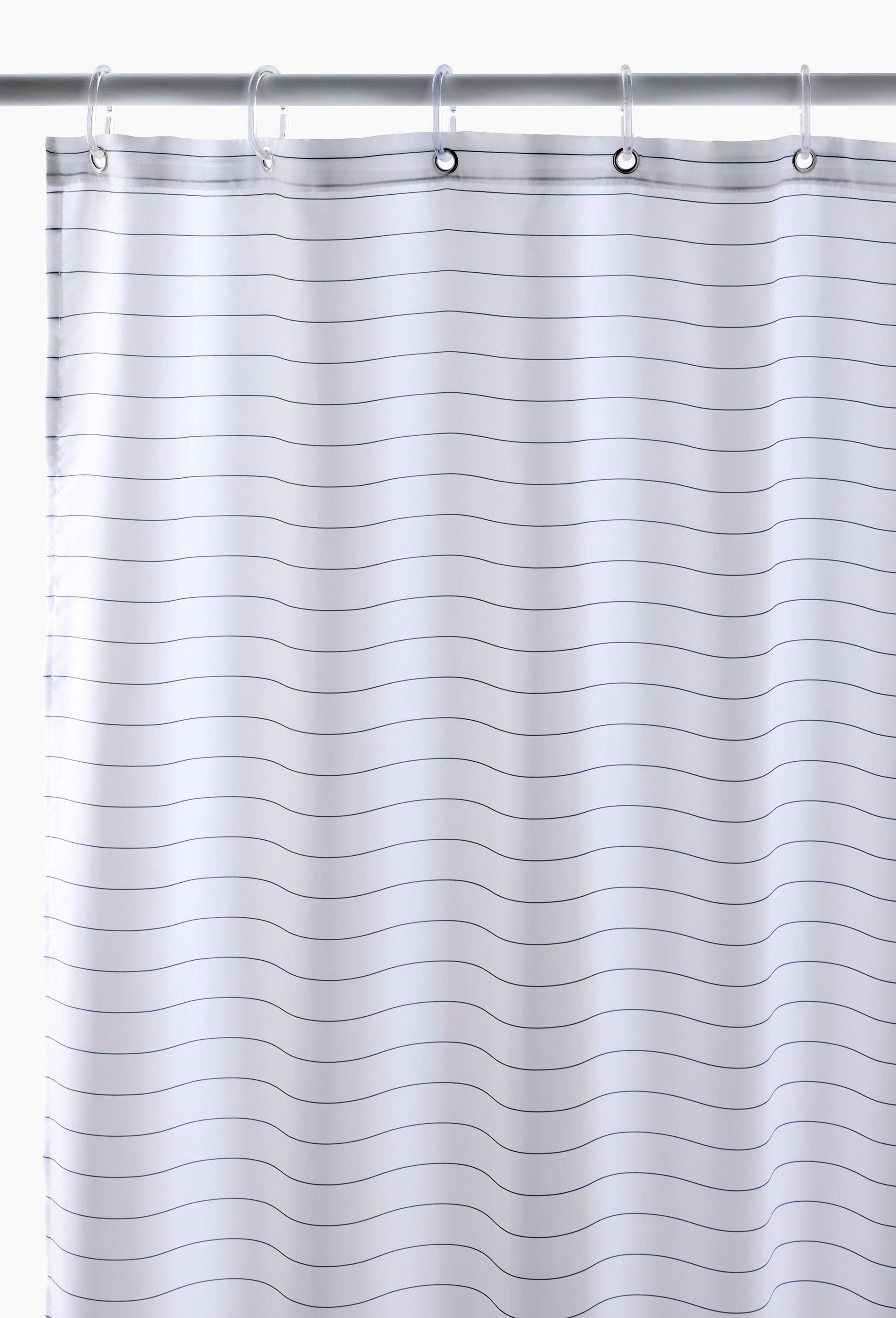 Rideau de douche, 180x200cm, en polyester, Blanc, large image number 0