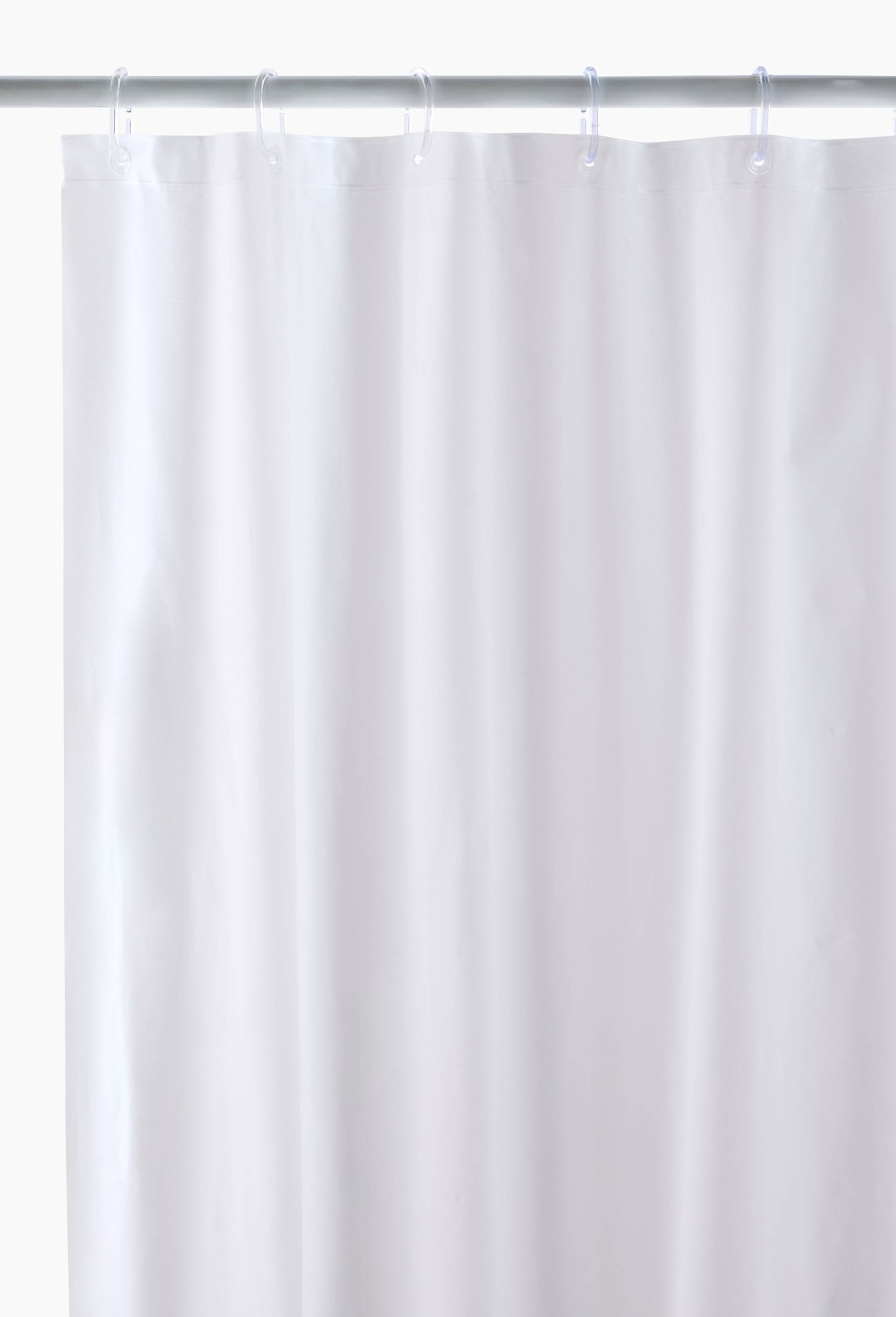 Rideau de douche, 33x8x8cm en plastique recycl&eacute;, Blanc, large image number 0