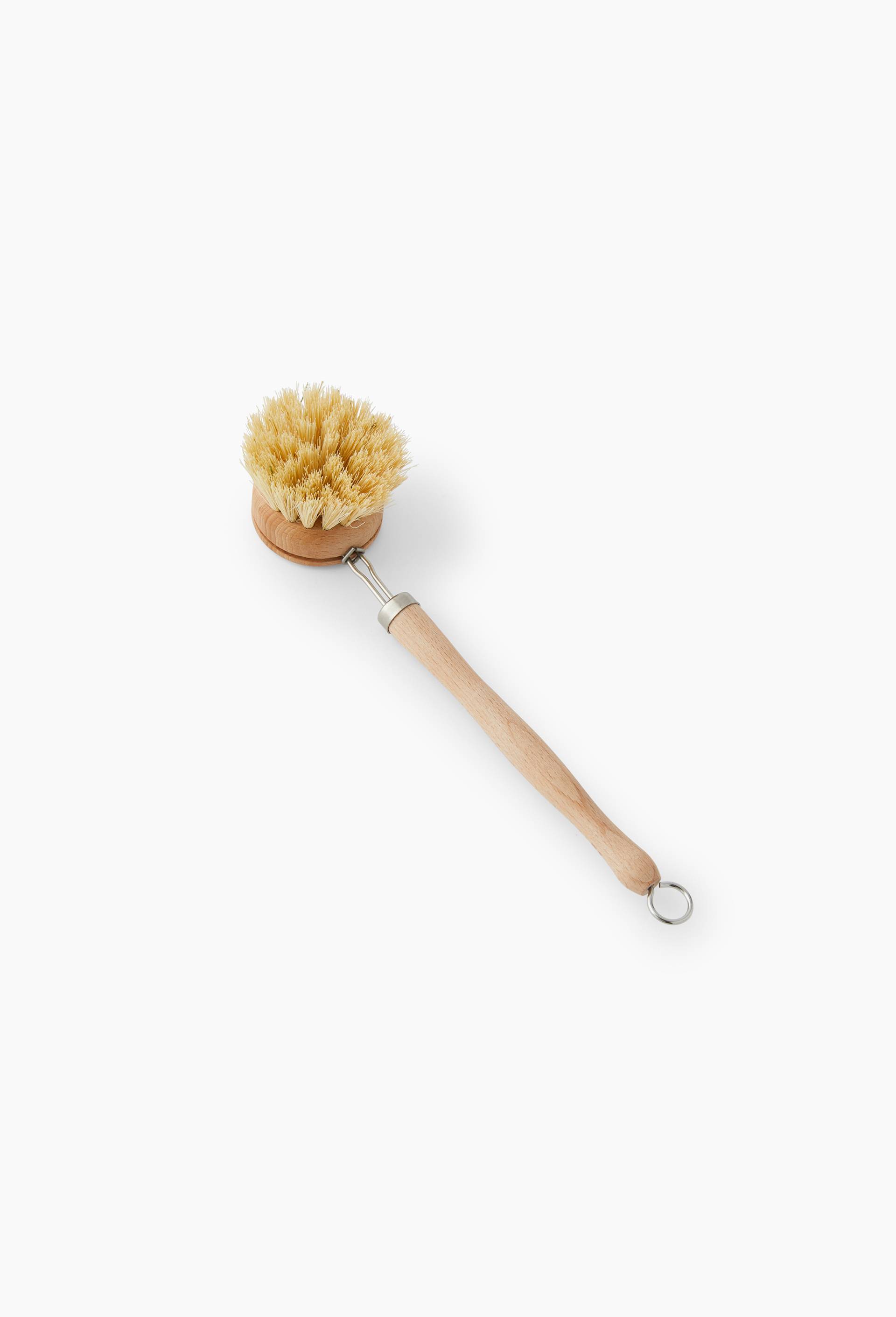 Brosse &agrave; vaisselle, 4x6x23cm, en bois, Beige clair, large image number 0.0