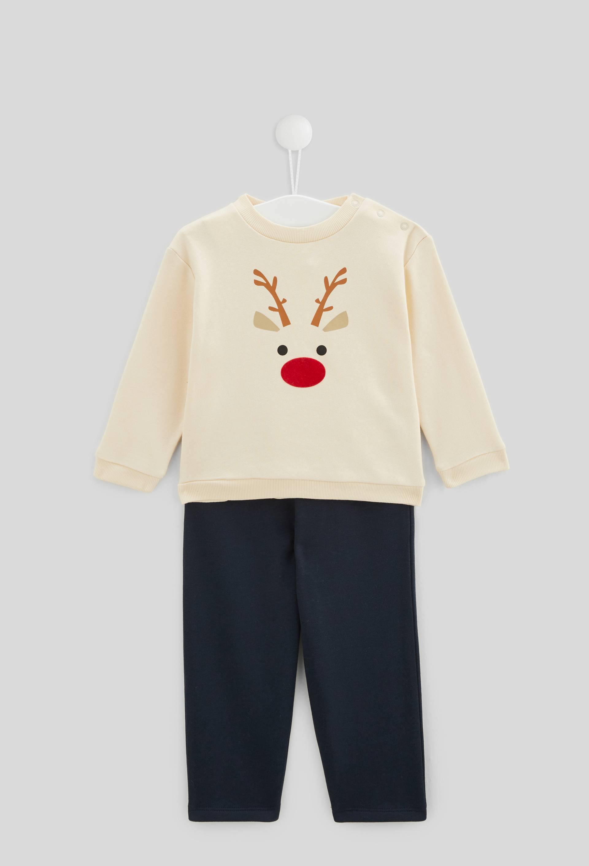 Pyjama long deux pi&egrave;ces, Beige clair, large image number 0