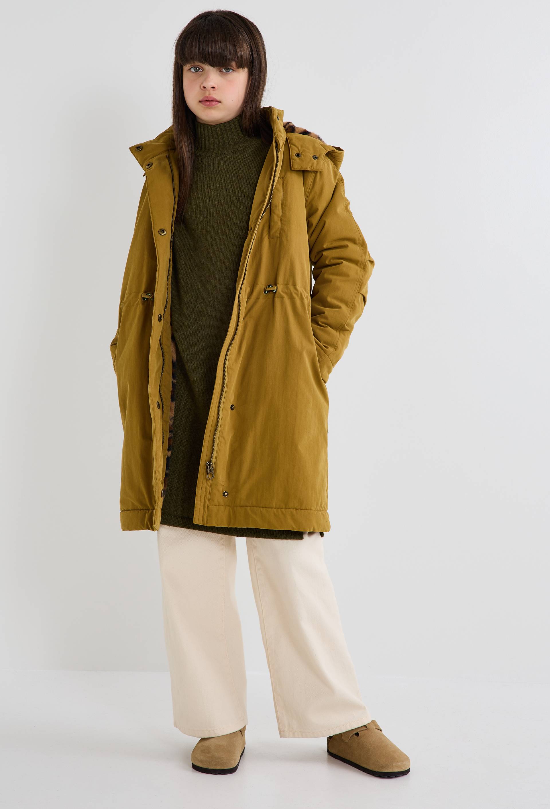 Parka chaude doubl&eacute;e, Jaune fonc&eacute;, large image number 1.0