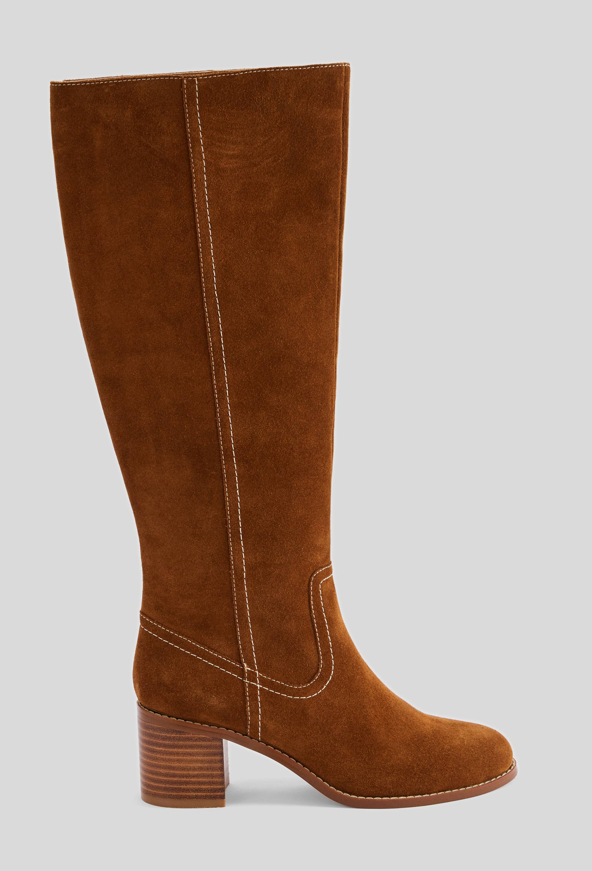 Bottes hautes, cro&ucirc;te de cuir responsable, Beige, large image number 0