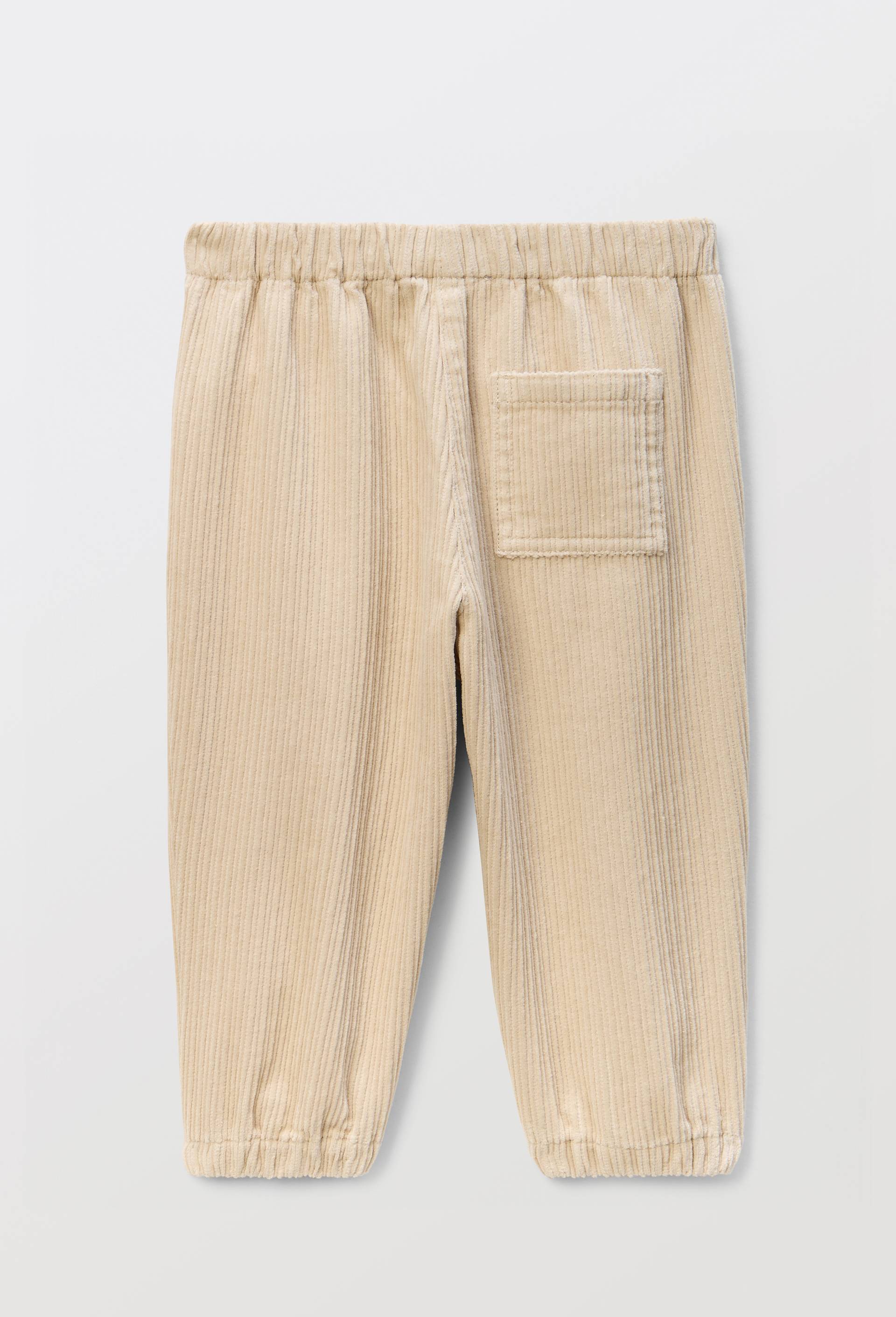 Pantalon uni en gros velours en coton BIO GOTS, Beige, large image number 1.0