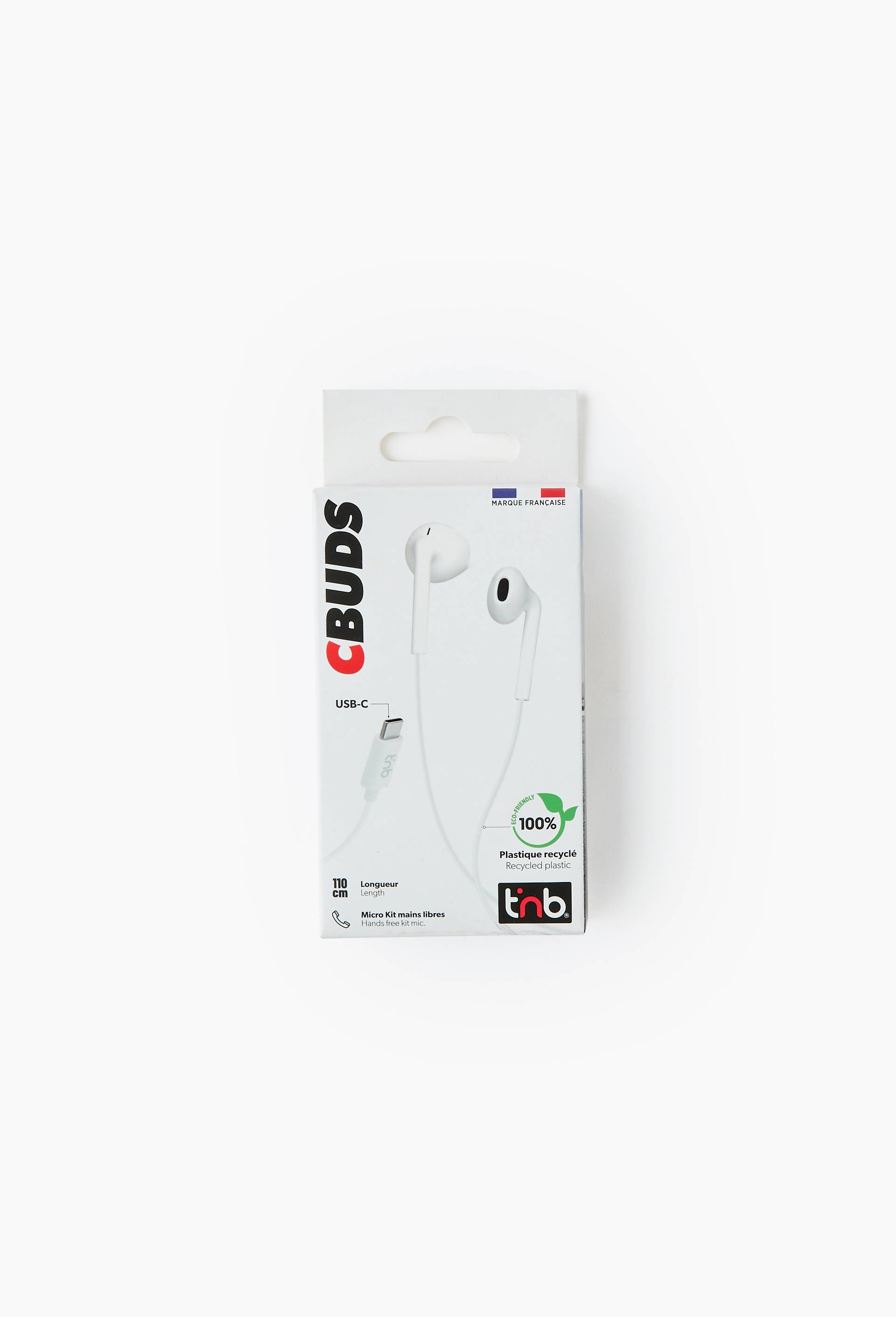 &Eacute;couteurs semi intra-auriculaires TYPE-C, Blanc, large image number 0