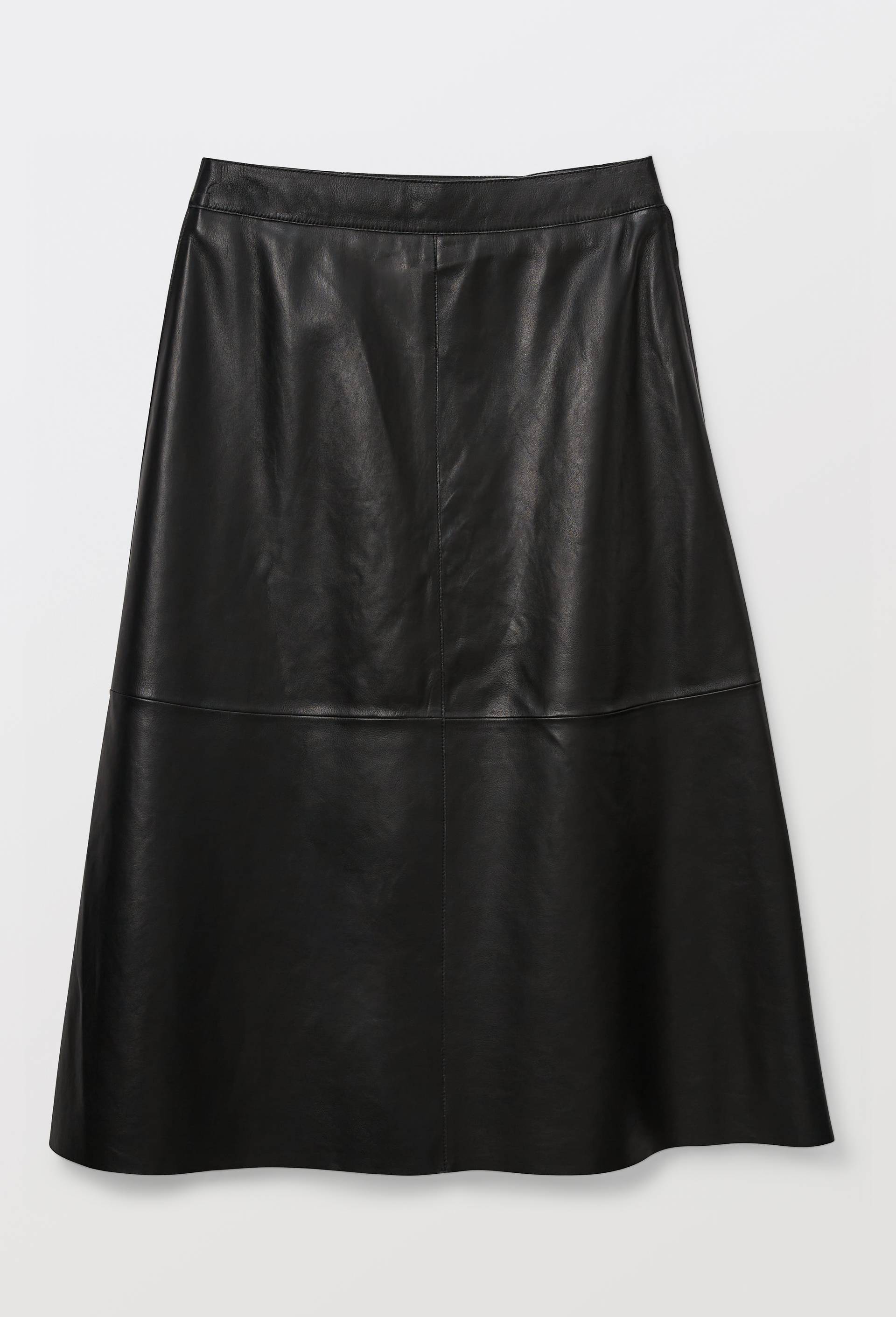 Jupe midi en cuir responsable, Noir, large image number 2.0