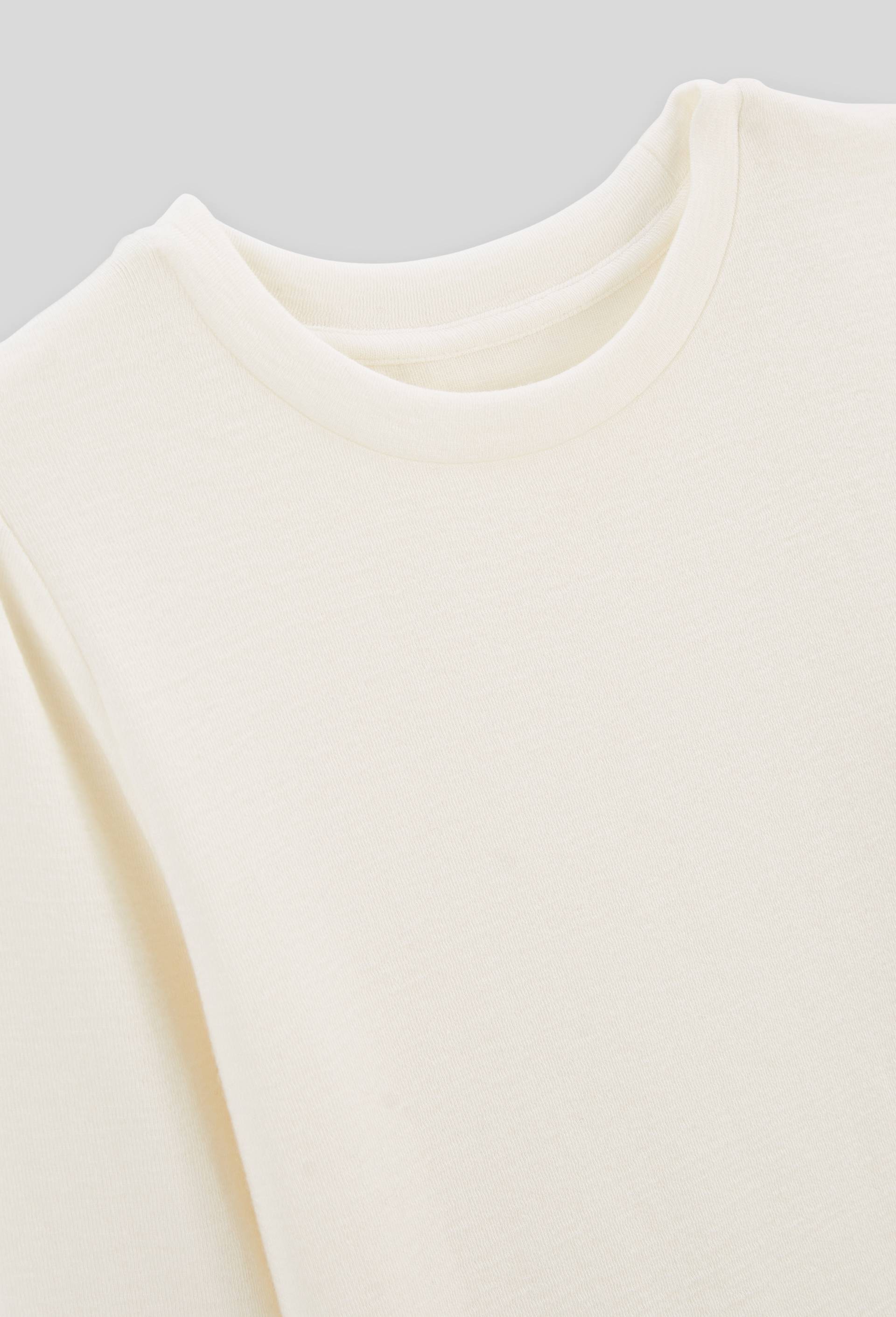 T-shirt chaud manches longues contenant de la laine, Ecru, large image number 3