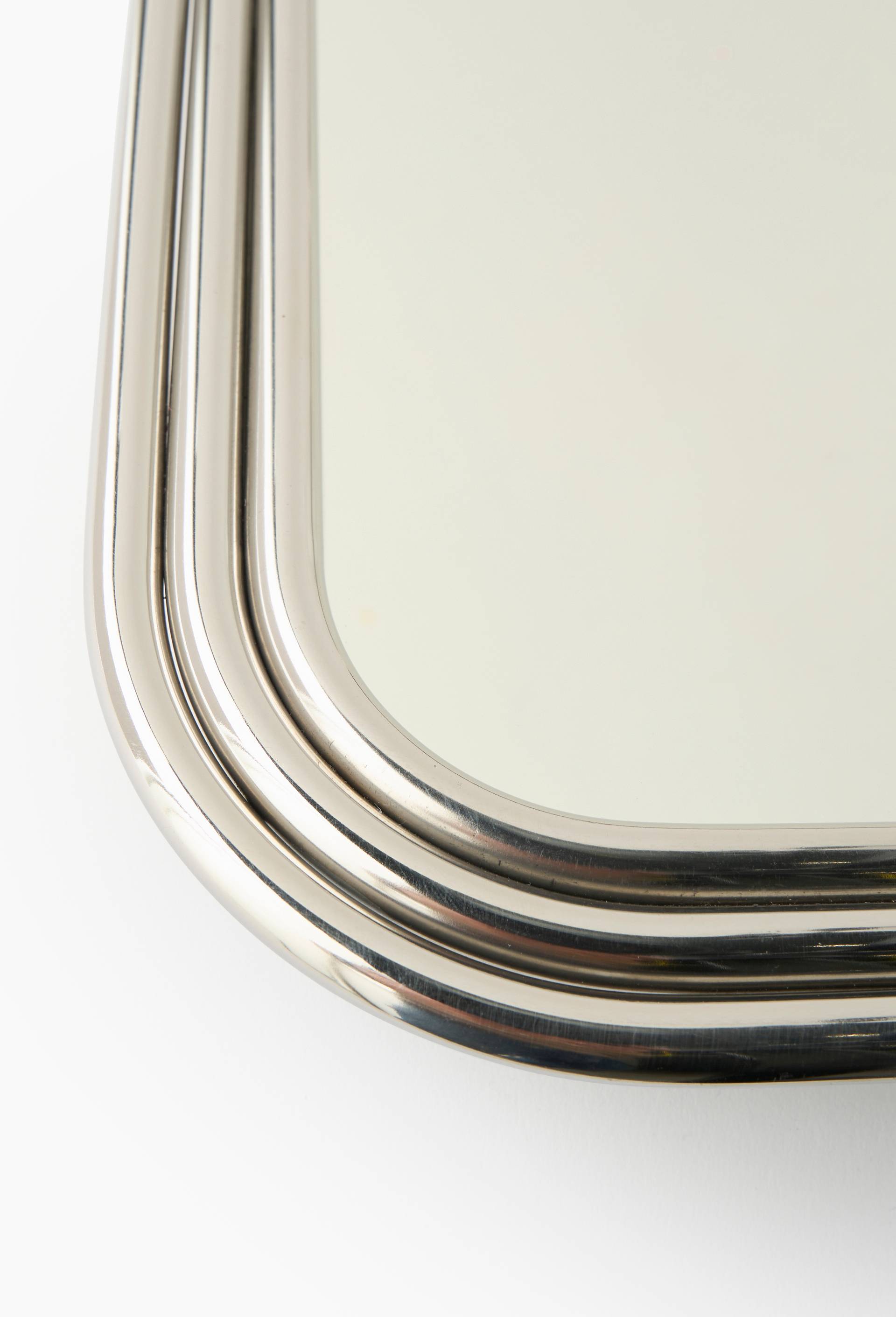 Miroir 3 tubes, 50X36cm, en m&eacute;tal, Argent, large image number 1.0