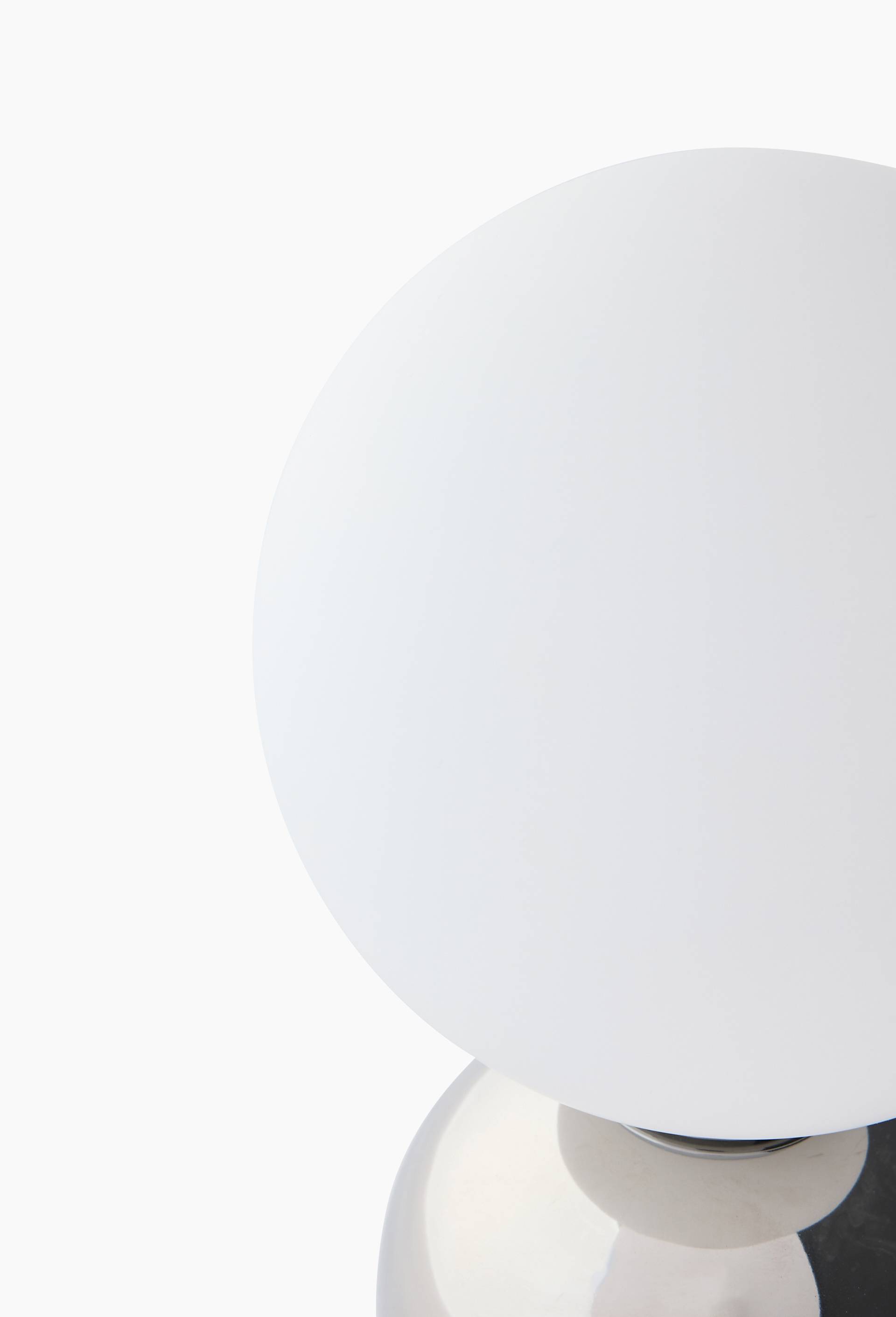 Lampe boule, 12xH22cm, en m&eacute;tal, Argent, large image number 1