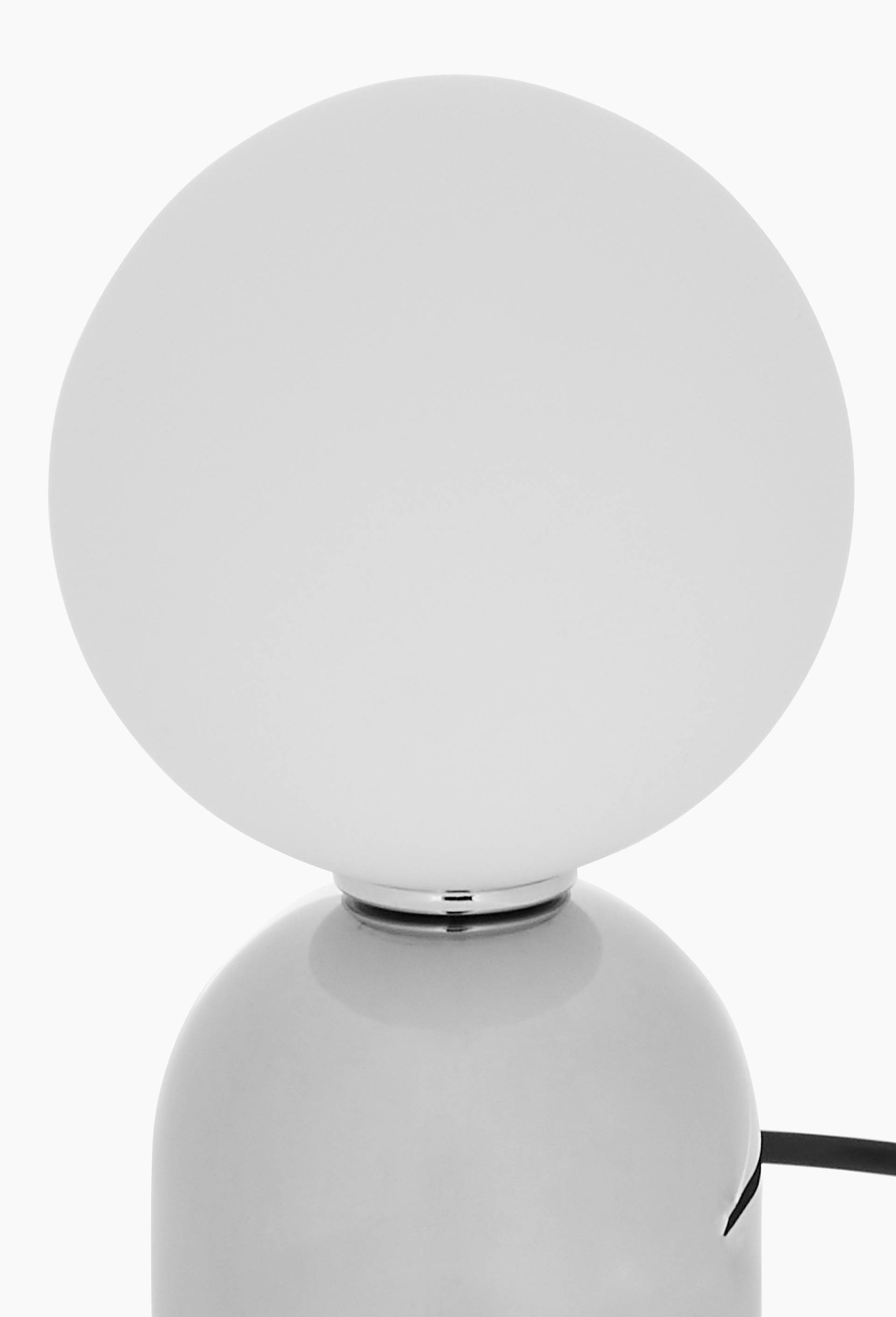 Lampe boule, 12xH22cm, en m&eacute;tal, Argent, large image number 2
