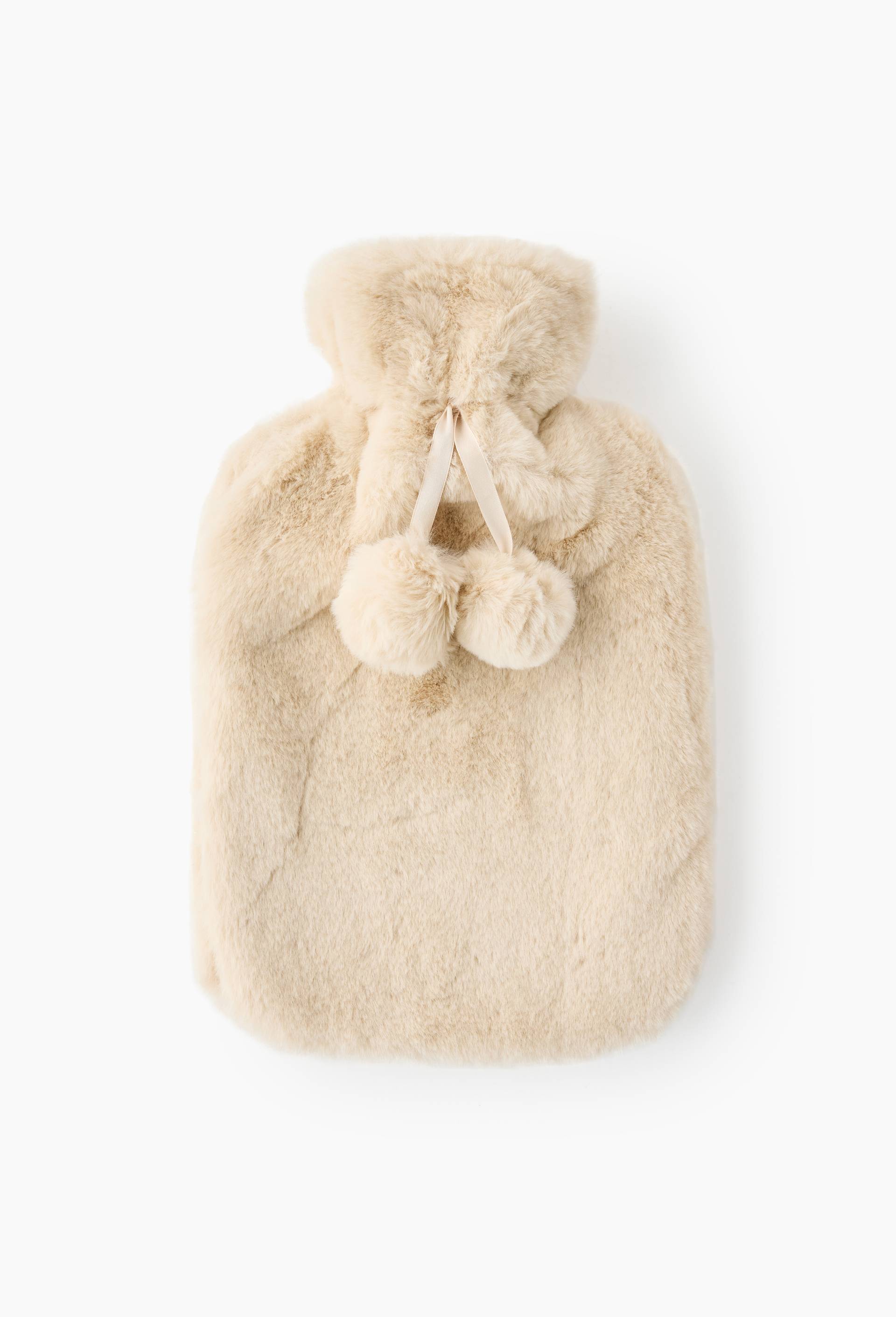 Bouillotte doudou, 32X19,5cm en polyester, Beige, swatch image