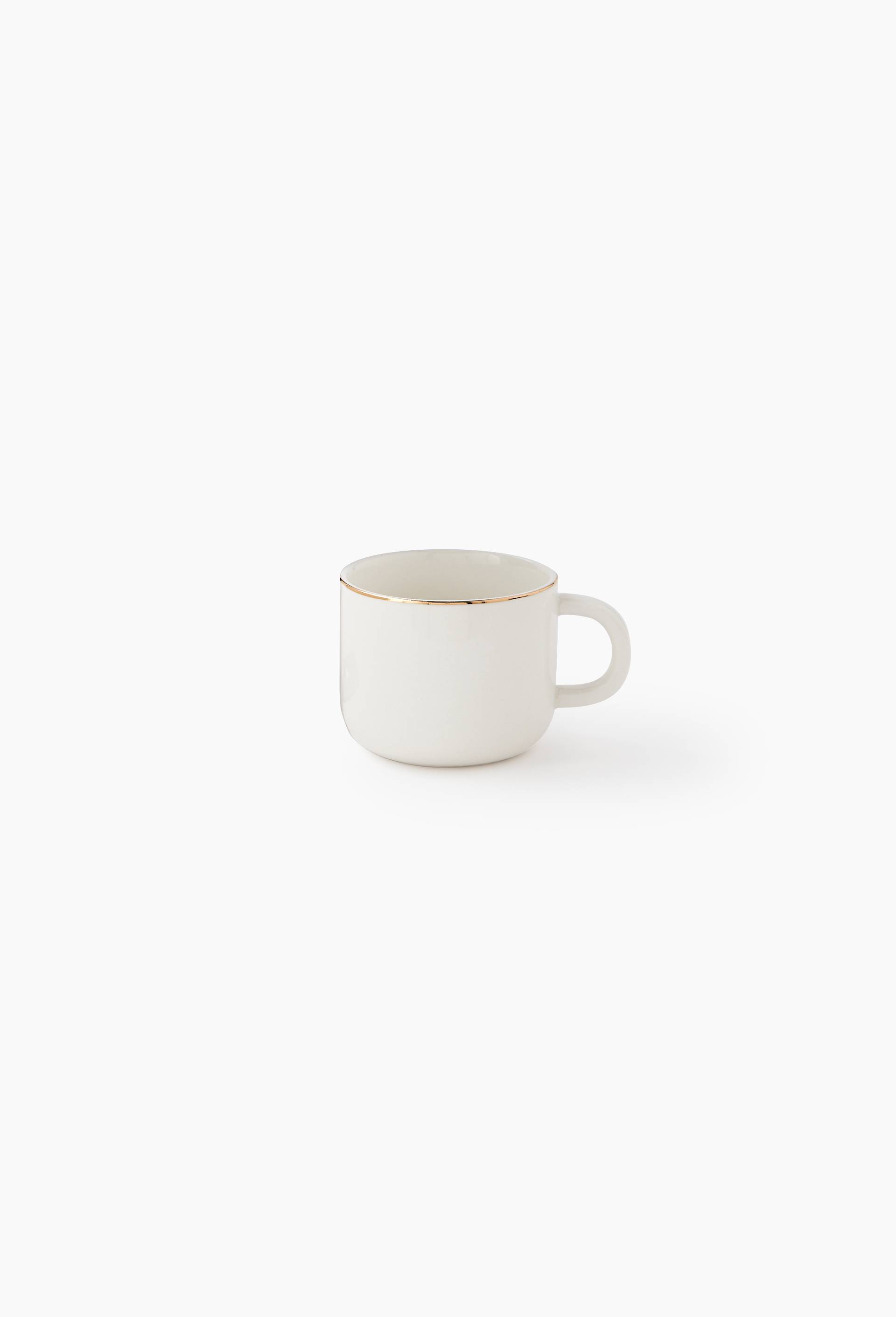 Tasse &agrave; caf&eacute; finition liser&eacute;, 20 cl, Blanc, large image number 0