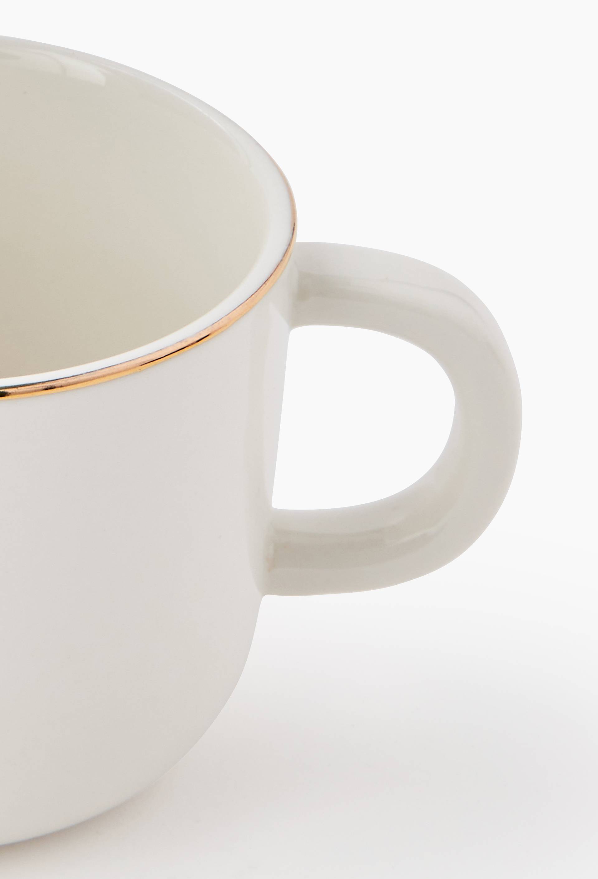 Tasse &agrave; caf&eacute; finition liser&eacute;, 20 cl, Blanc, large image number 1.0