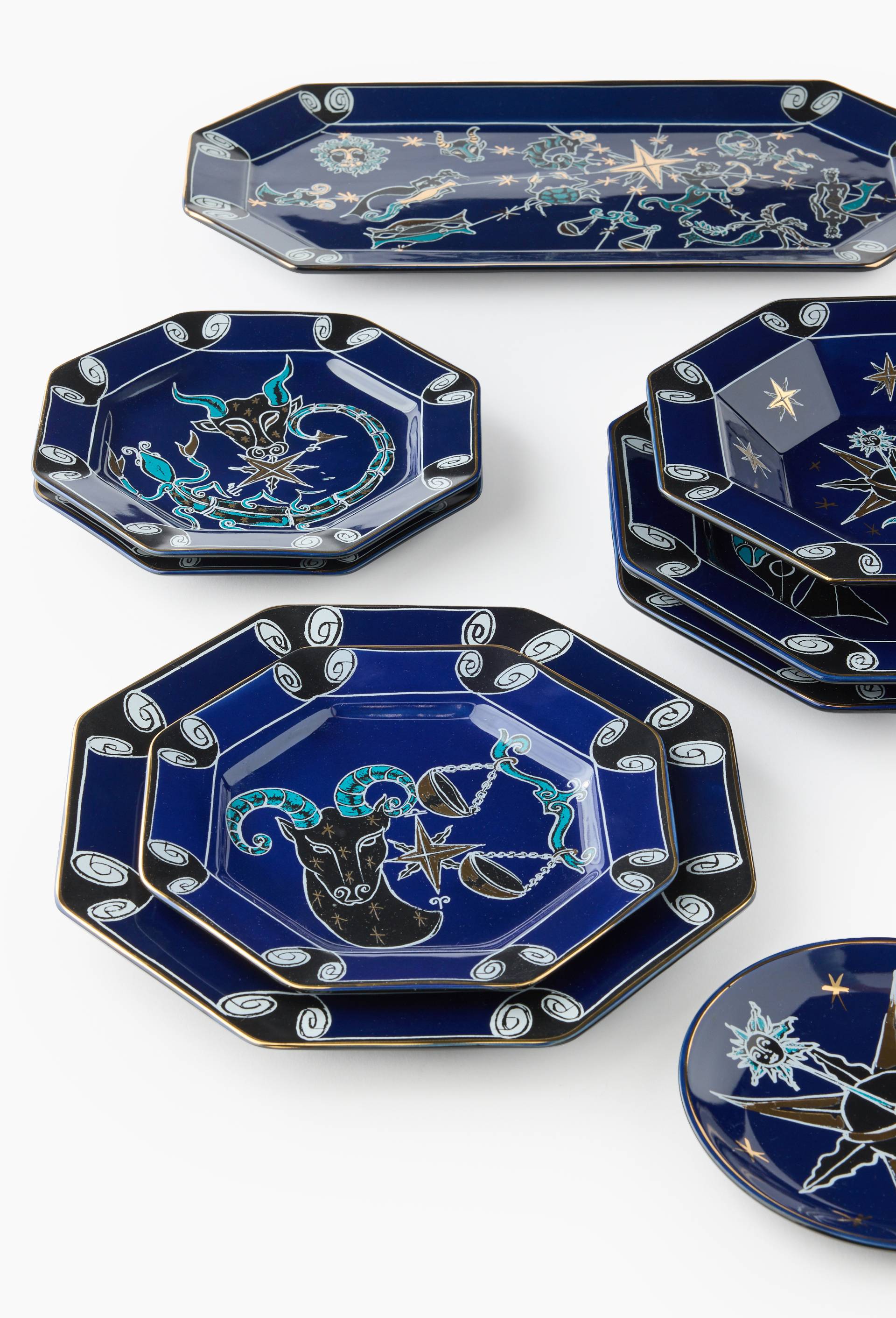 Plat de service octogonal allong&eacute; 40cm, Vincent Darr&eacute; x Monoprix, Multicolore, large image number 2.0