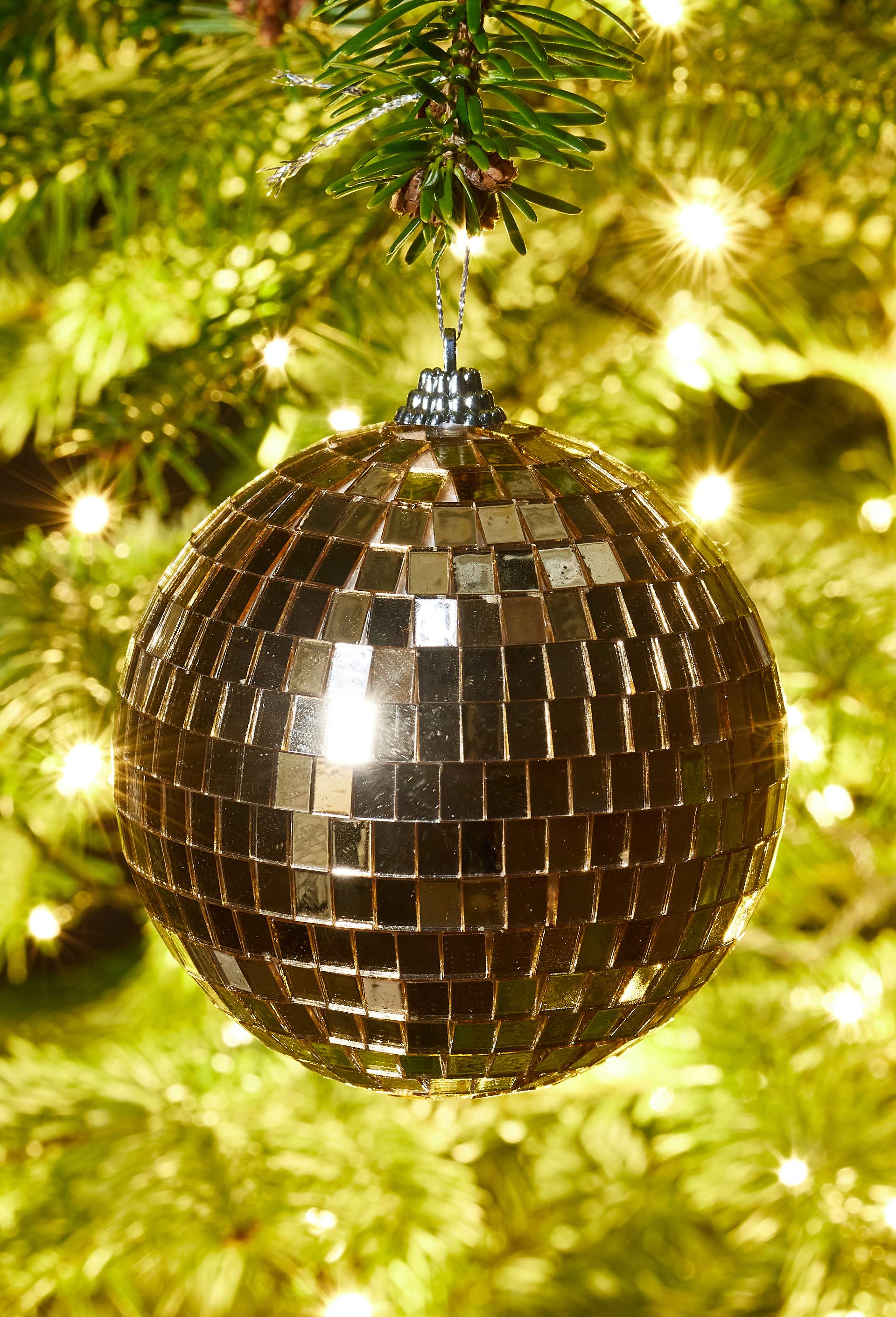 Boule disco, 10cm, en plastique, Or, large image number 0