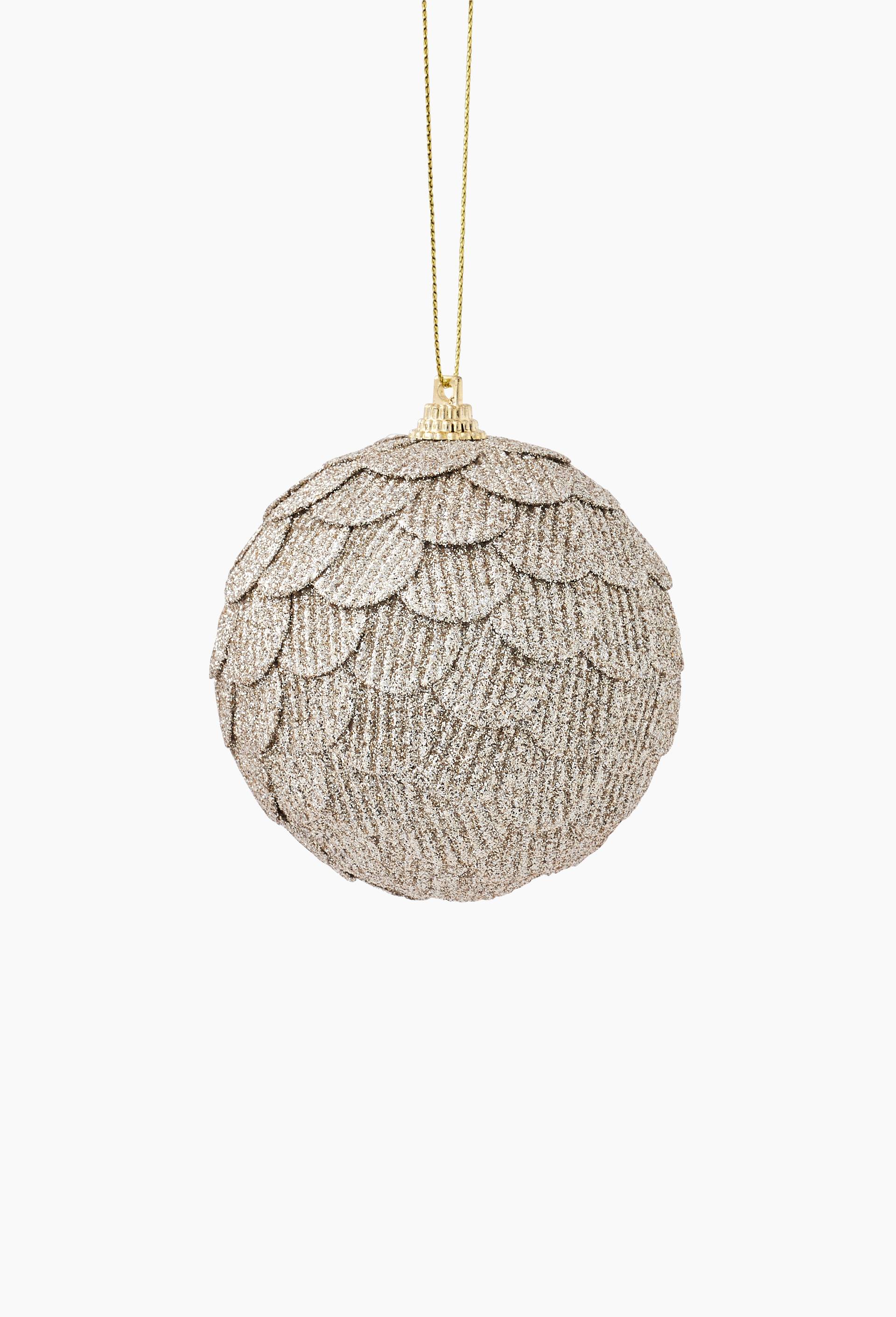 Boule &eacute;caille, 8cm, en plastique, Or, large image number 0