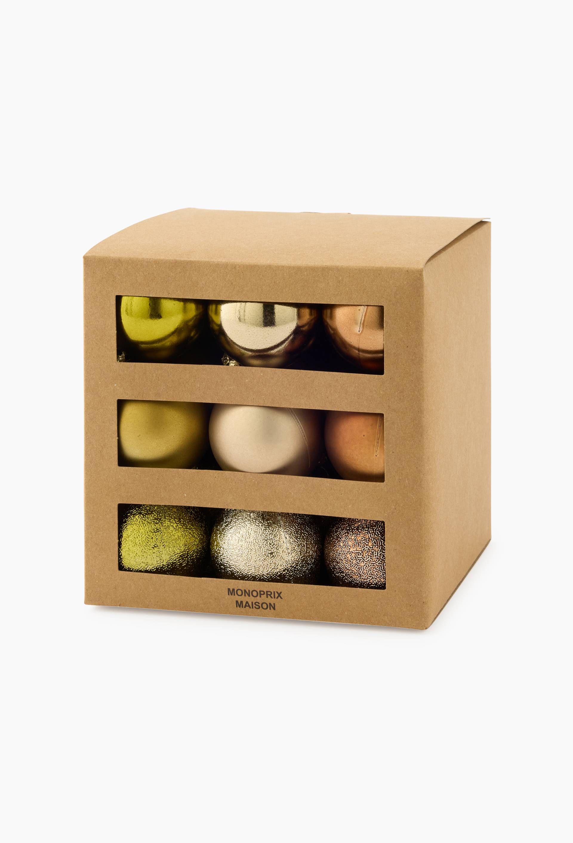 Boite 27 boules, 5cm, en plastique, Vert, large image number 0