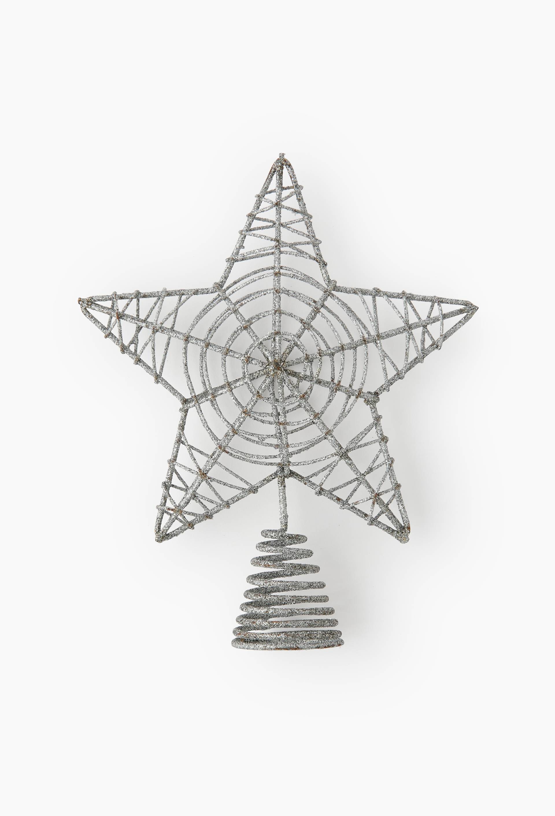 Grand cimier &eacute;toile, 27cm, en plastique, Argent, large image number 0